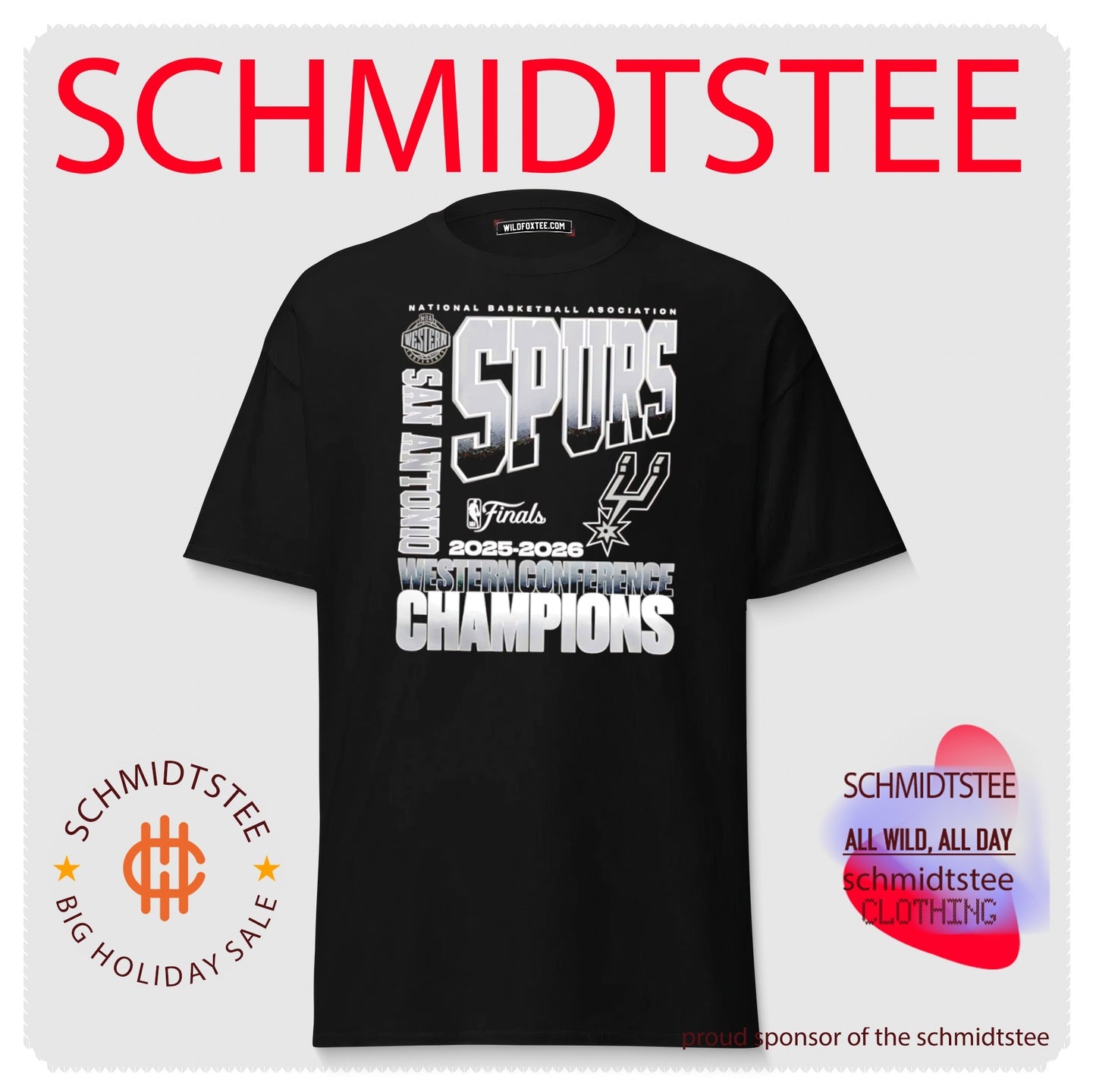 San Antonio Spurs 2026 NBA Western Conference Champions Stacked Block shirt