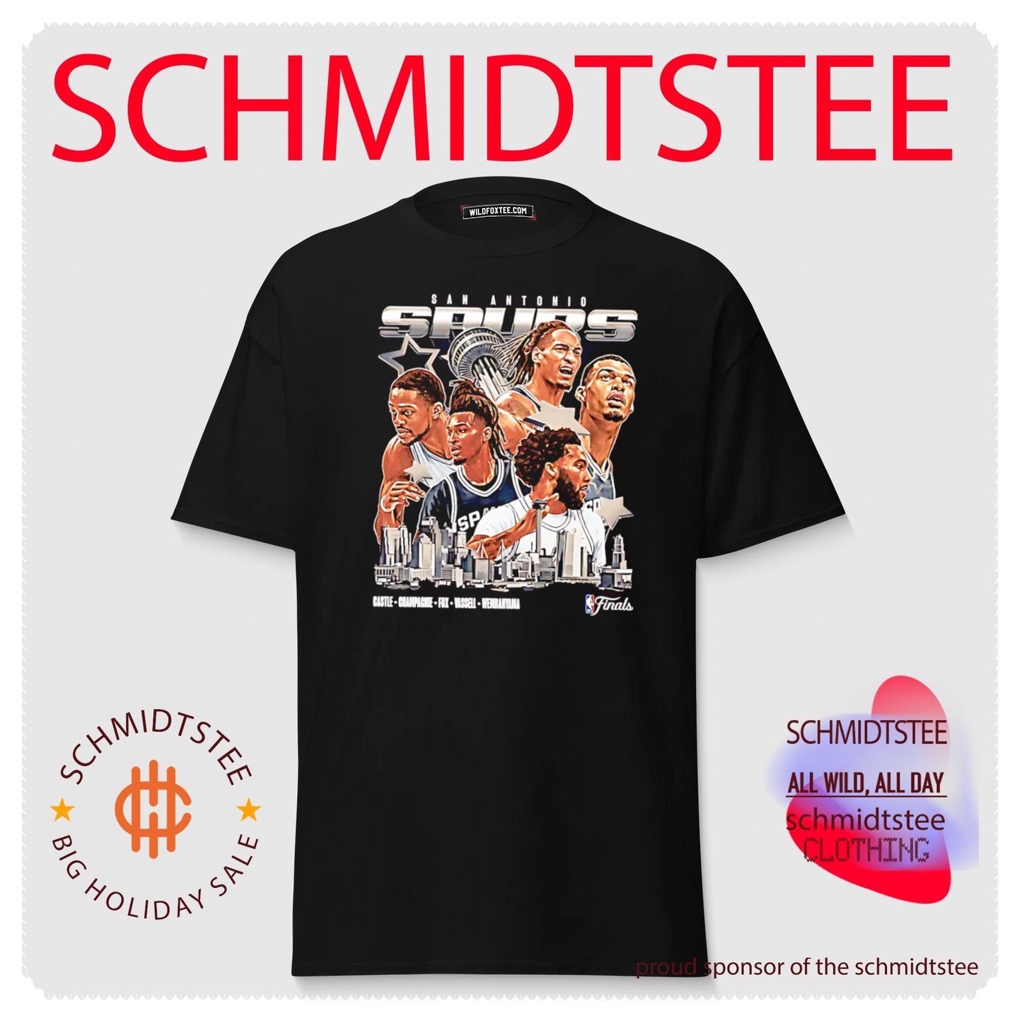 San Antonio Spurs NBA Finals 2026 Collage skyline shirt