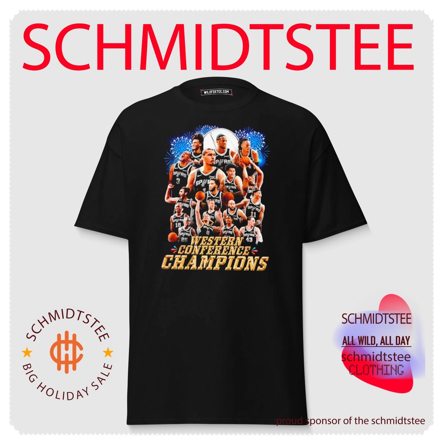 San Antonio Spurs Western Conference Finals Champions 2026 all team shirt