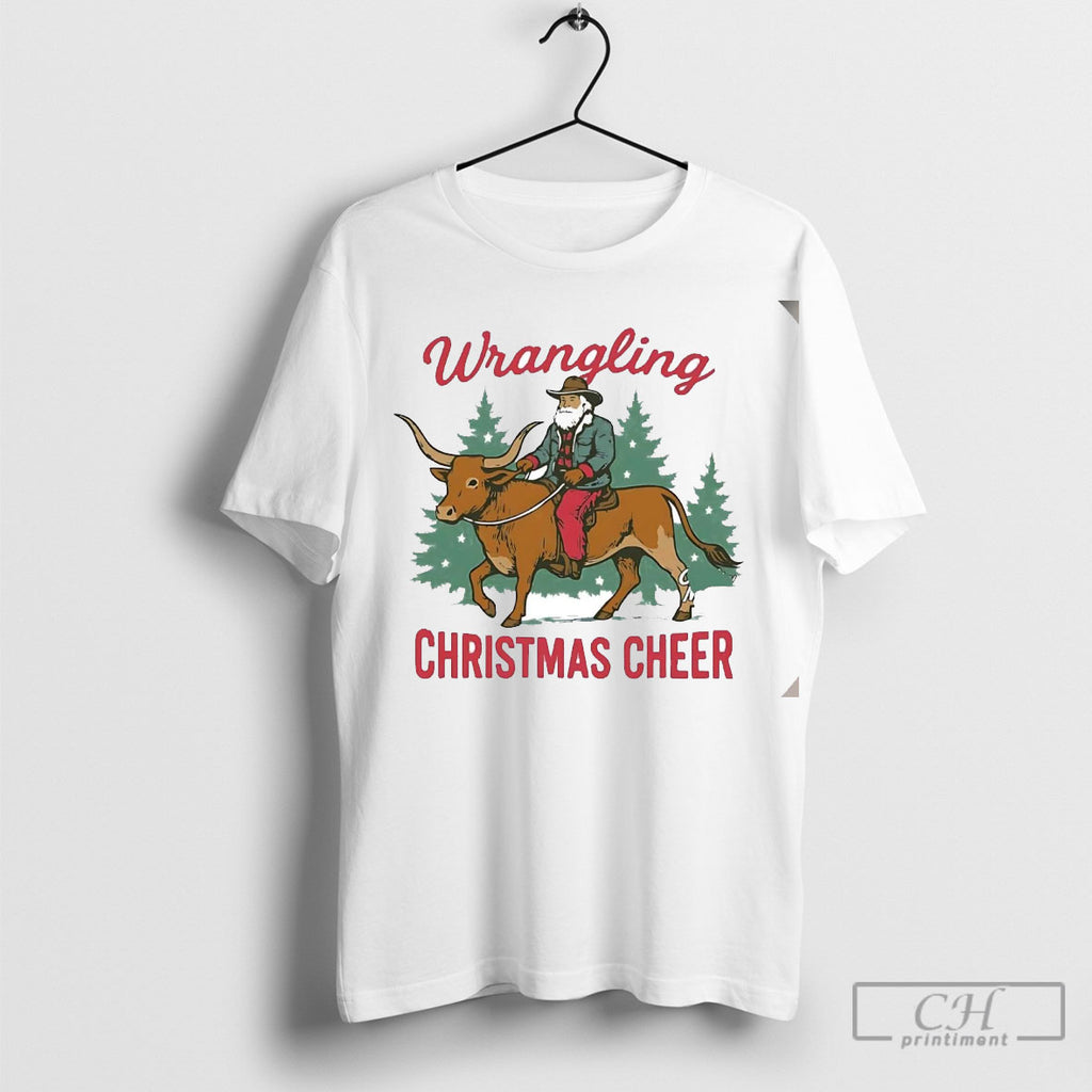 Santa Longhorns Wrangling Christmas Cheer Shirt Sweater