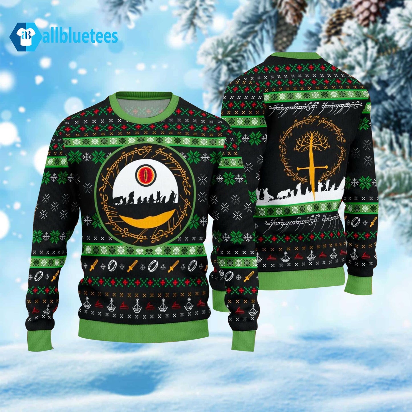 Sauron Eye Lord Of The Rings Ugly Christmas Sweater