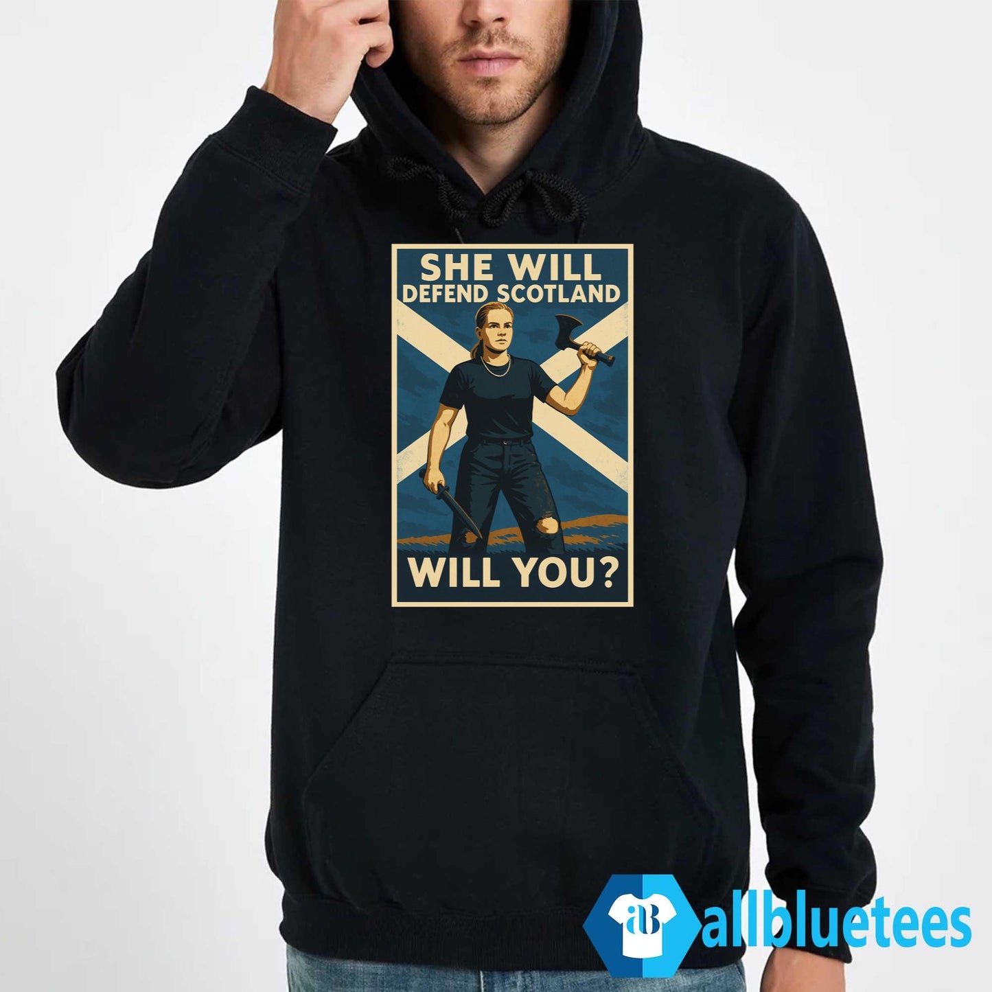 Scotland Knife Girl She Will Defend Scotland Will You Shirt
