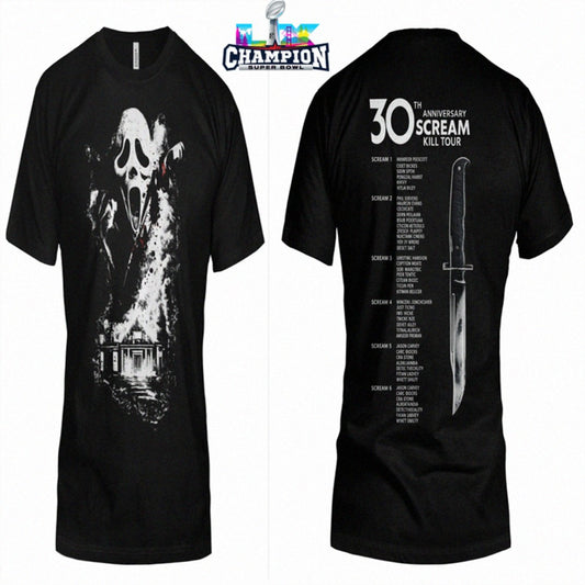 Scream 7 30th Anniversary Kill Tour 2026 Ghostface Knife T-Shirts