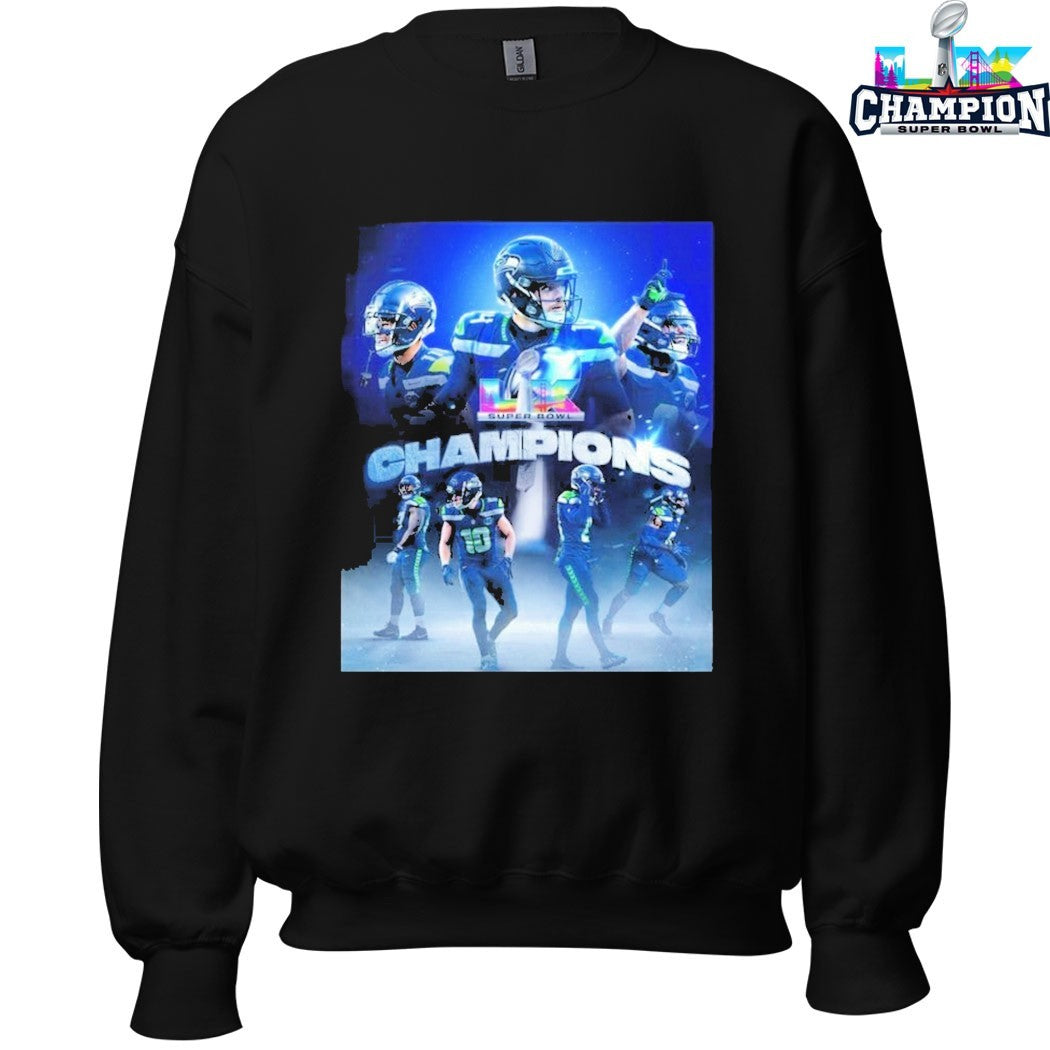 Seattle Seahawks Team Super Bowl Champions 2025 Shirt