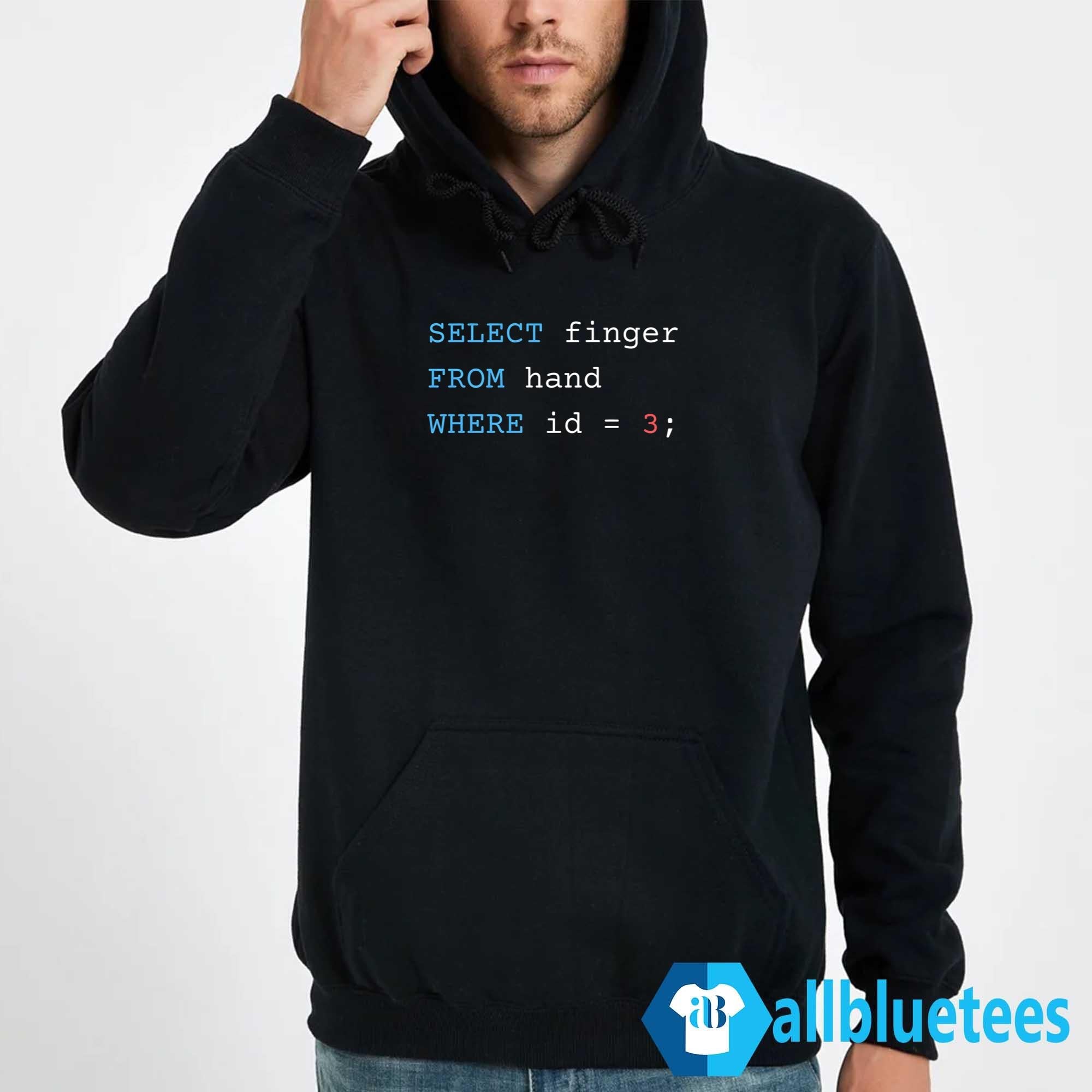 Select Finger From Hand Where Id 3 Shirt