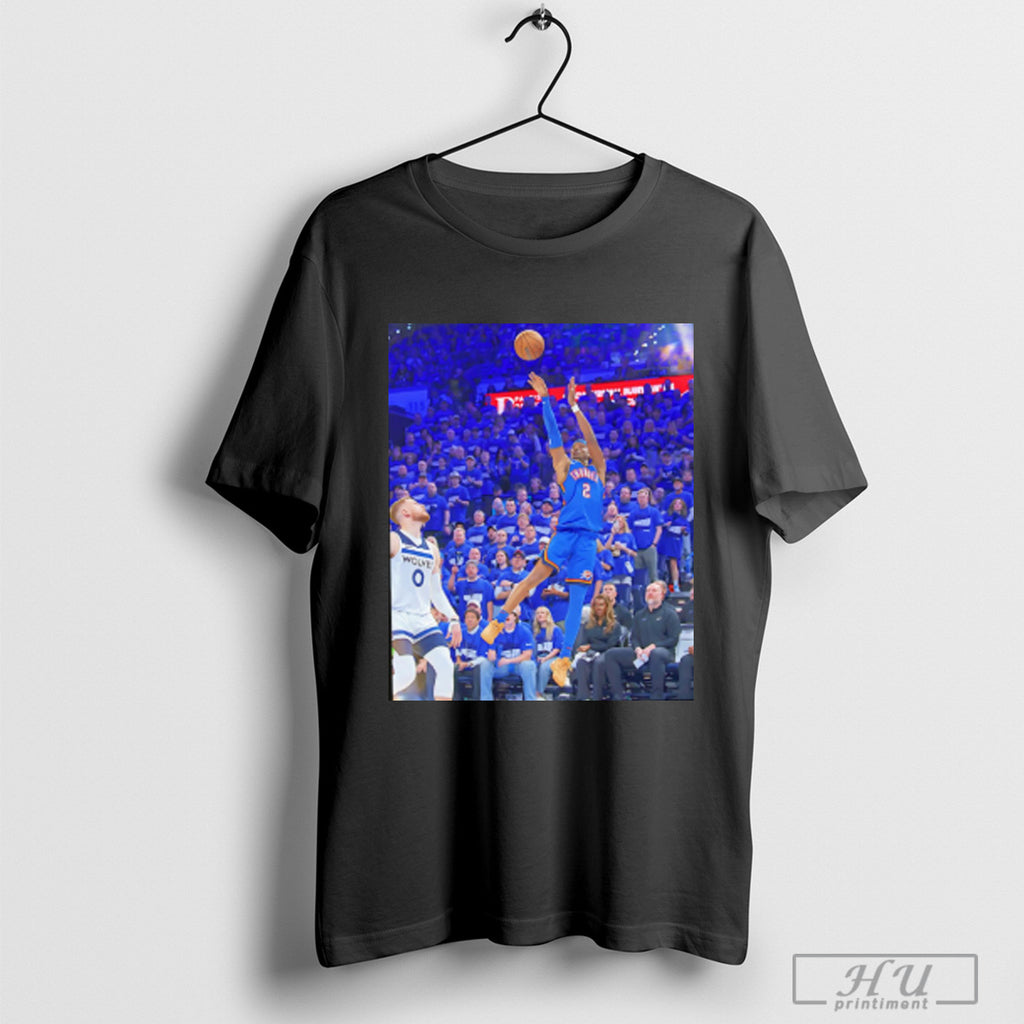 Shai Gilgeous Alexander Oklahoma City Thunder Game Frames T Shirt