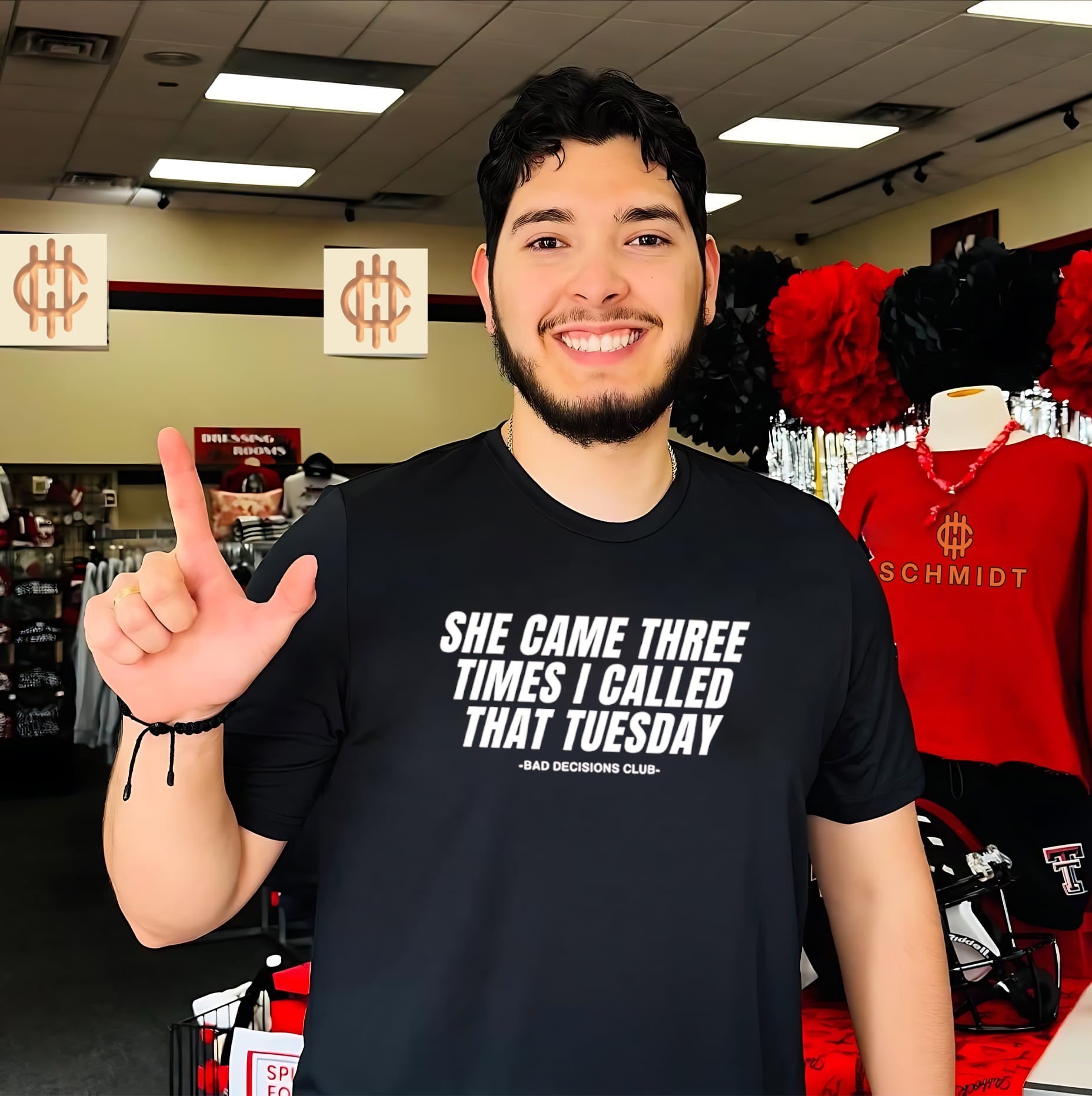 She came three times I called that Tuesday bad decisions club shirt