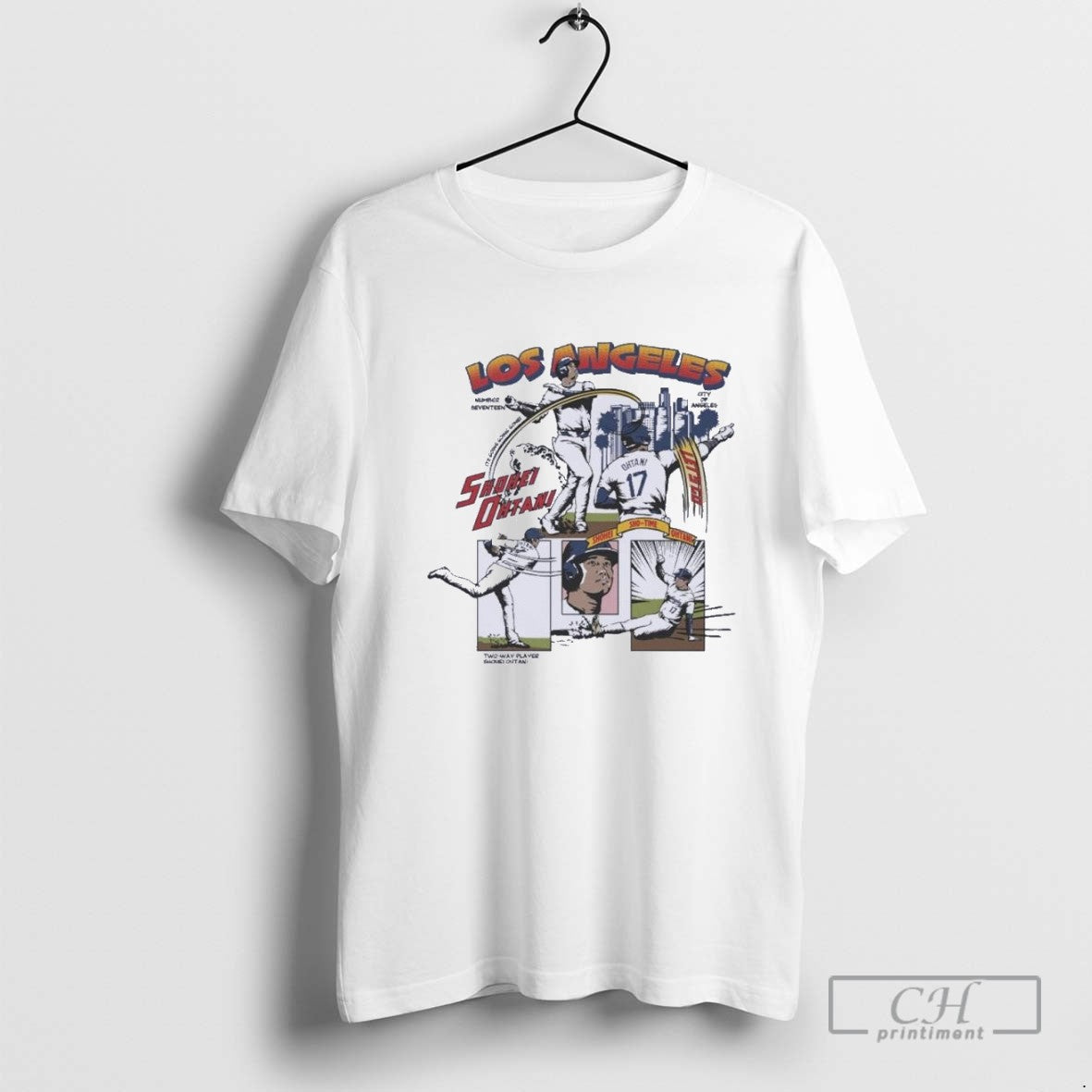 Shohei Ohtani Los Angeles Dodgers Comic Retro