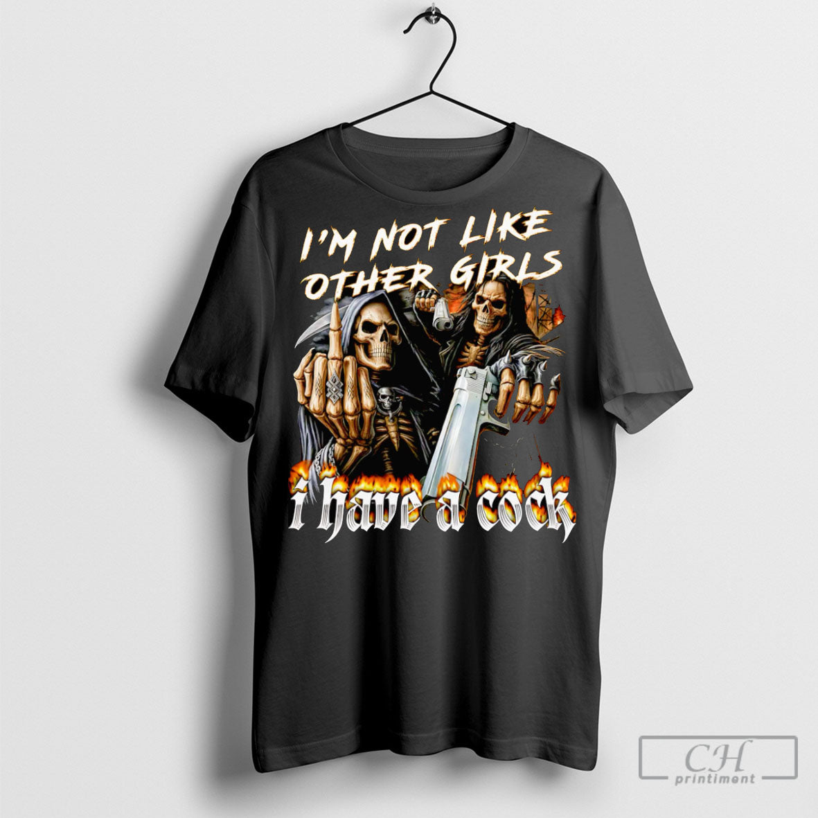 Skeleton Im Not Like Other Girls I Have A Cock Sweater