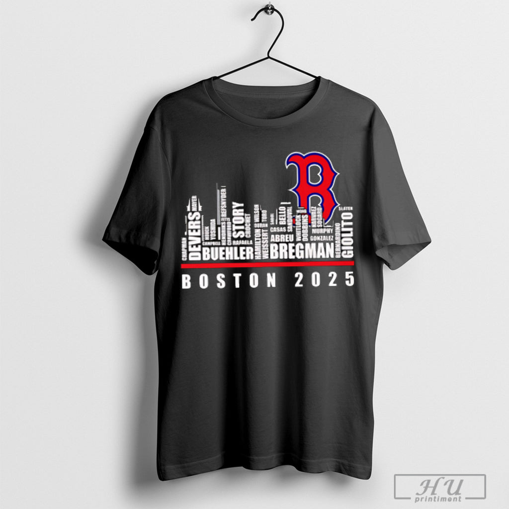 Skyline Name Boston Red Sox 2025 T Shirt