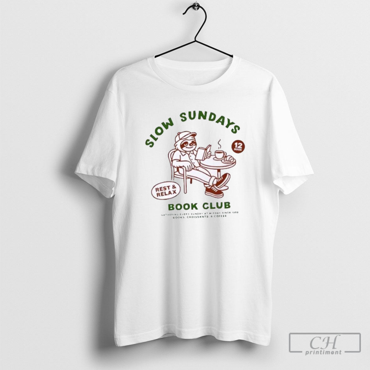 Sloth Slow Sundays Rest And Relax Book Club Shirt Sweater