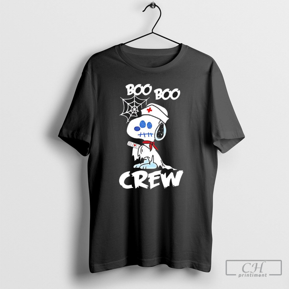 Snooy The Peanuts X Boo Boo Crew Nurse Ghost Halloween Cartoon Shirt Sweater