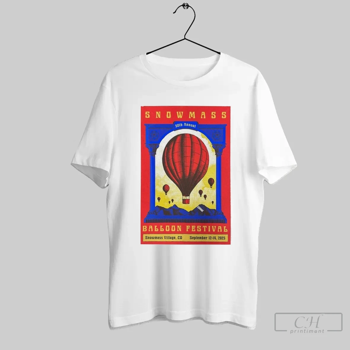 Snowmass Balloon Festival 50th Annual Sept 12 14 2025 Snowmass Village Co T Shirt