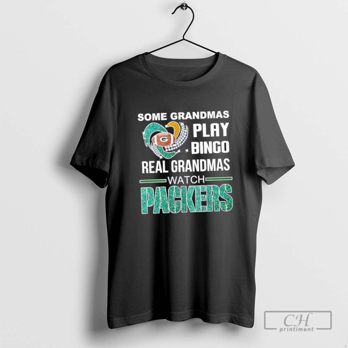 Some Grandmas Play Bingo Real Grandmas Watch Green Bay Packers Diamond Heart
