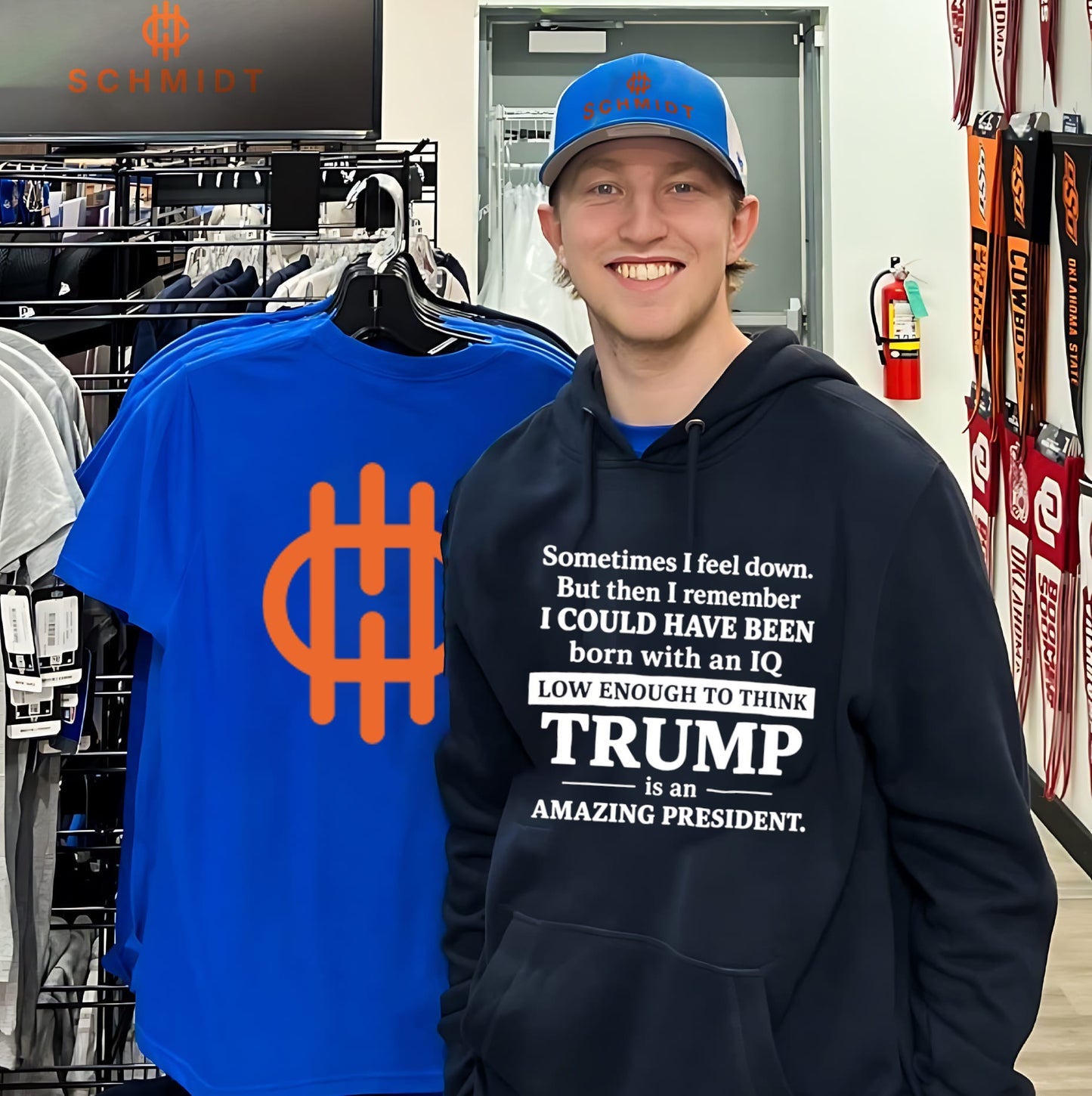 Sometimes I feel dơn but then I remember I could have been born with an IQ low enough to think Trump shirt