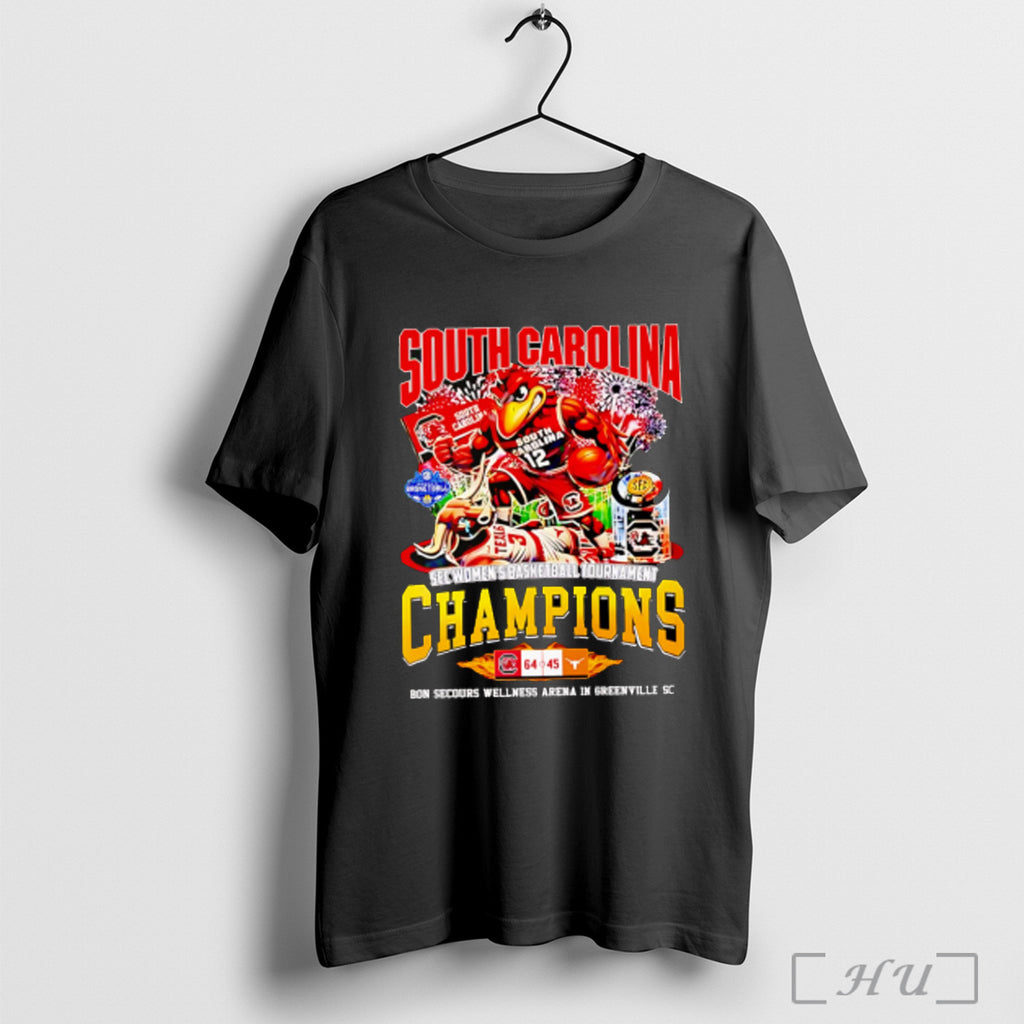 South Carolina Sec Womens Basketball Tournament Champions Mascot T Shirt