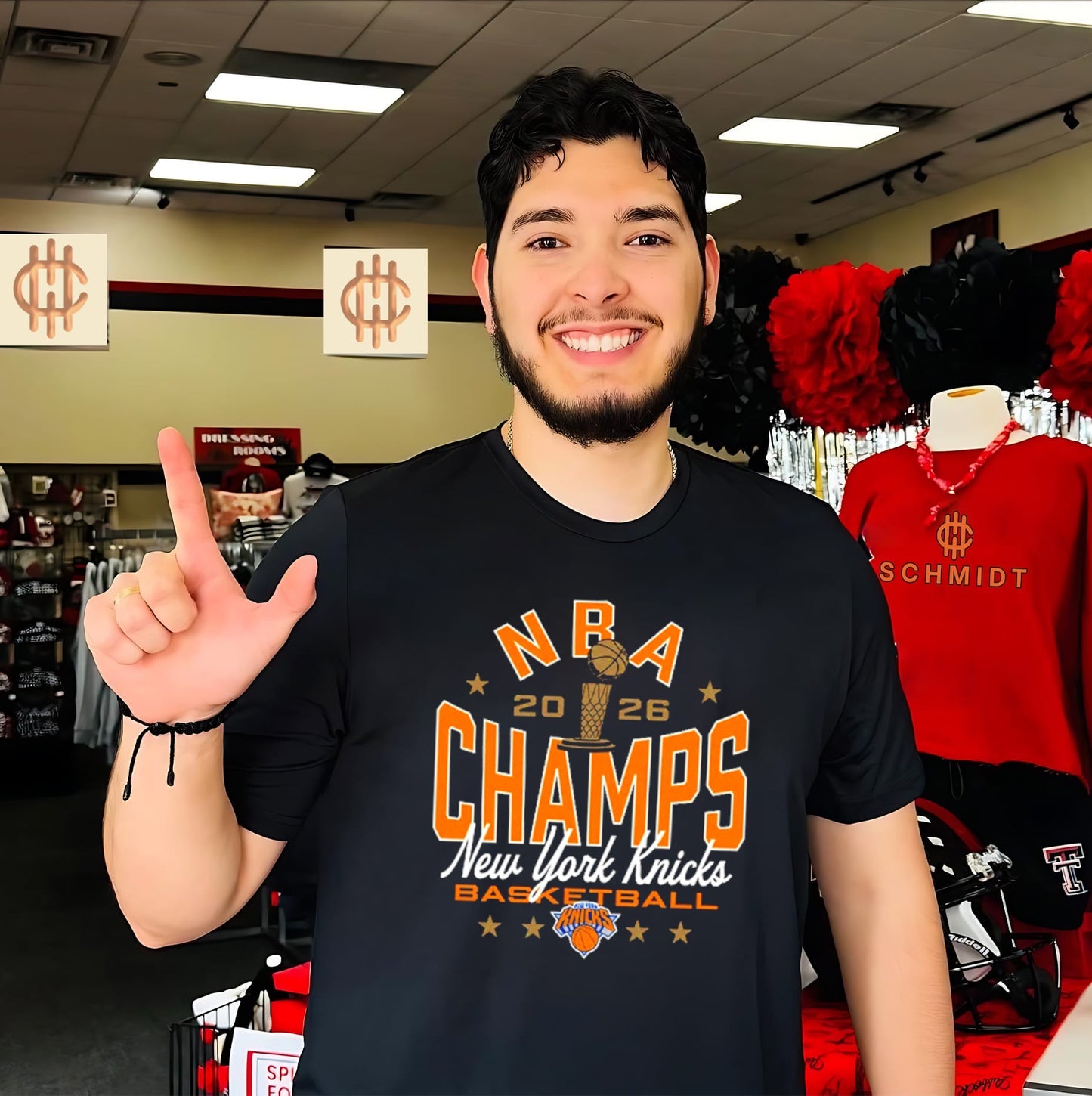 Sportiqe Knicks 2026 NBA Champions Black Duke shirt