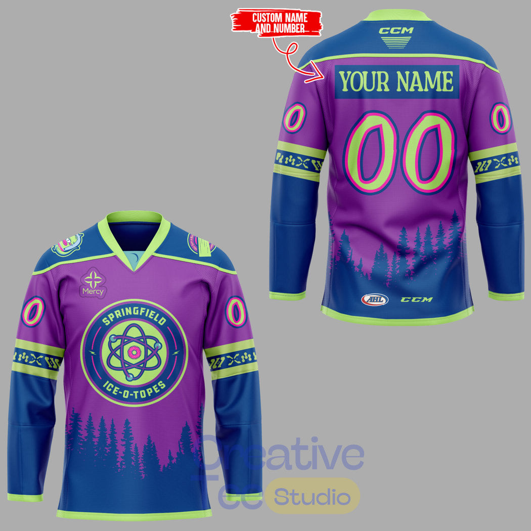 Springfield Thunderbirds Ice-🍩-Topes Night Custom Hockey Jersey