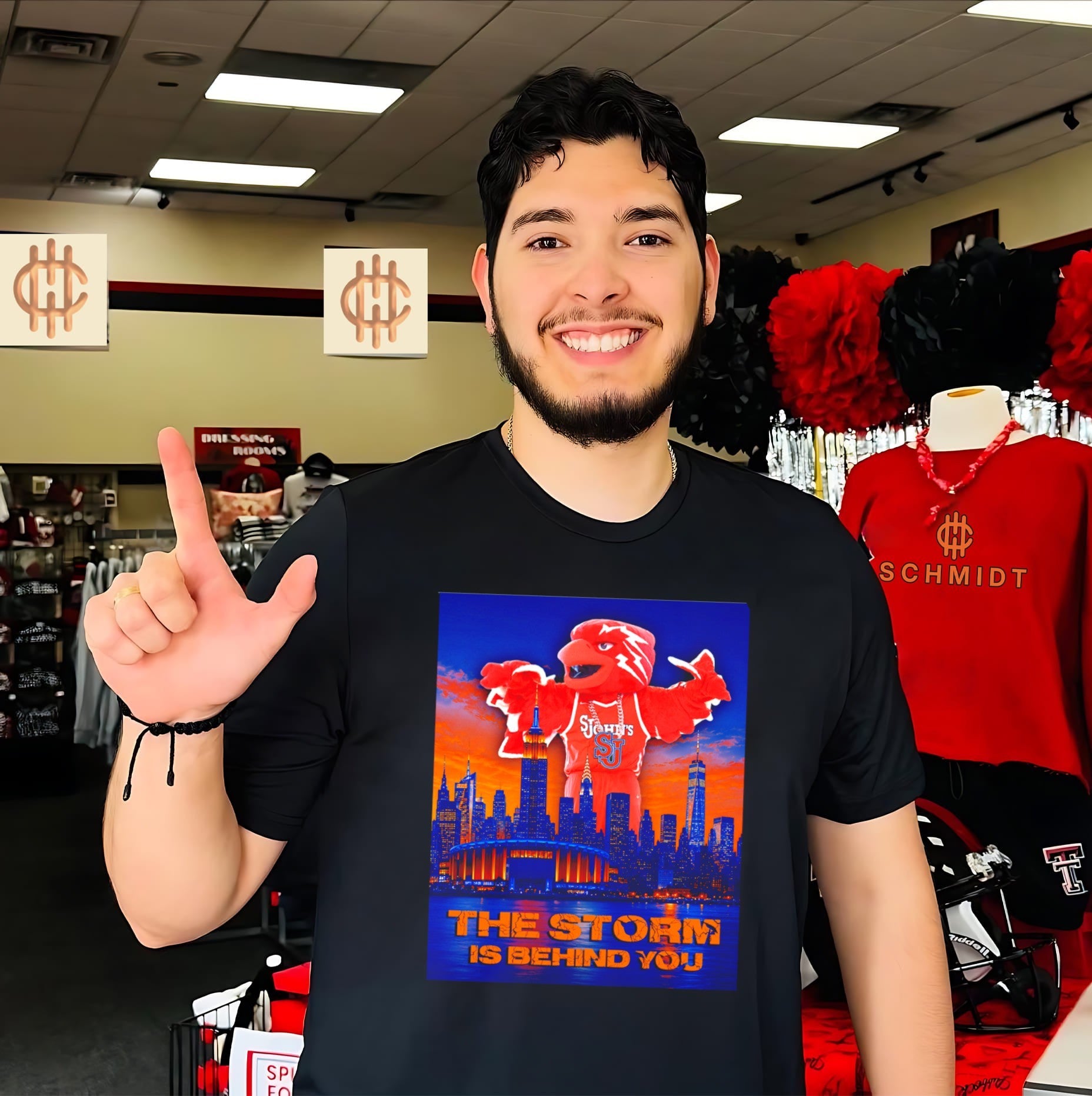 St John’s University Red Storm the storm is behind you mascot shirt