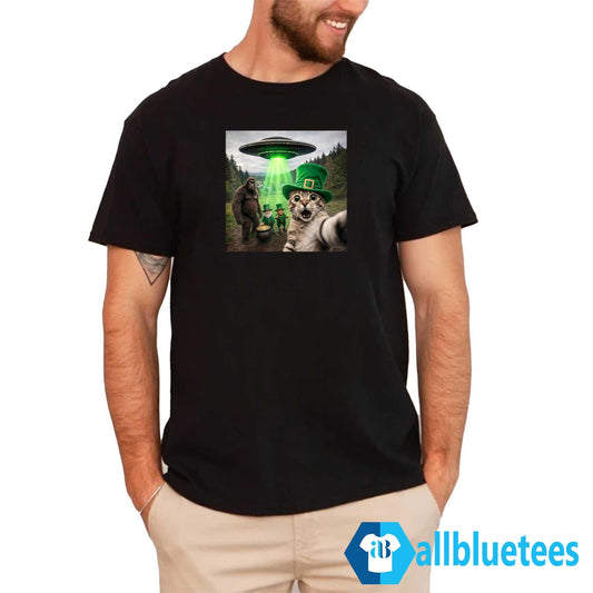 St. Patrick’s Day Funny Cat Selfie Shirt