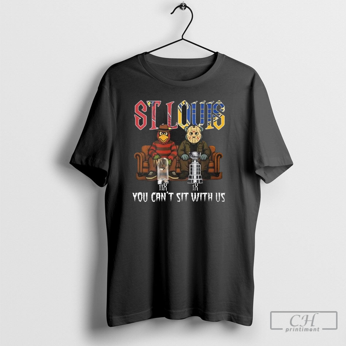 St Louis Sports Cardinals X Blues Mascots Halloween You Cant Sit With Us Sweater