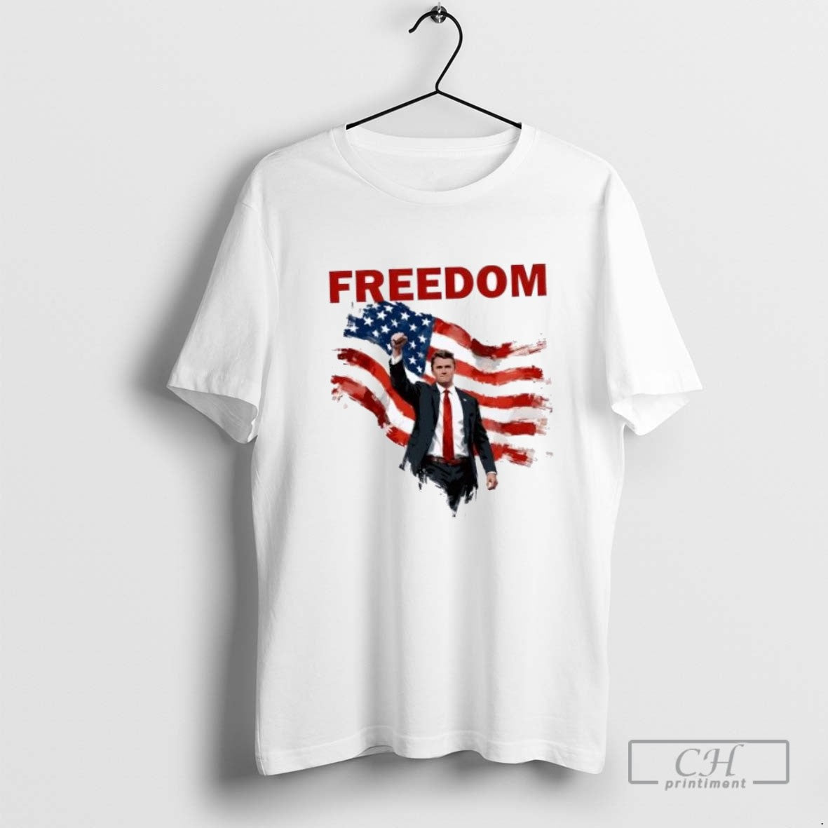Stand With Charlie Kirk Freedom Us Flag