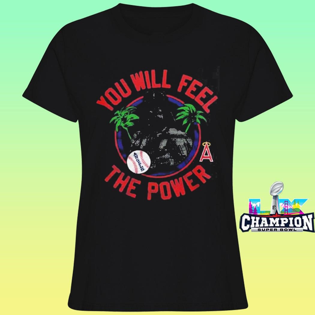 Star Wars X Mlb 2026 Star Wars Day Los Angeles Angels Dark Side Darth Vader You Will Feel The Power Shirt