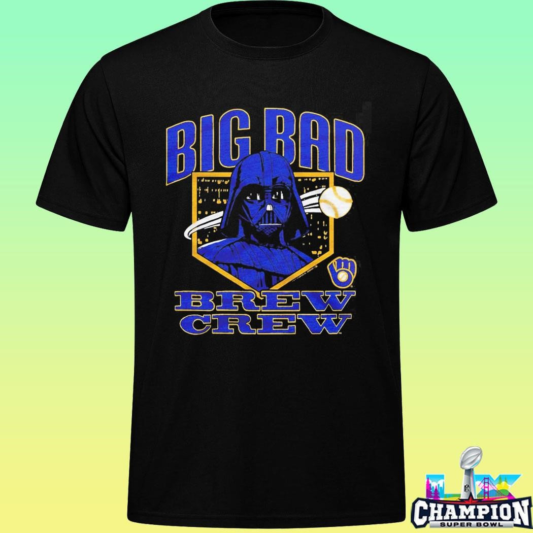 Star Wars X Mlb 2026 Star Wars Day Milwaukee Brewers Dark Side Darth Vader Big Bad Brew Crew Shirt
