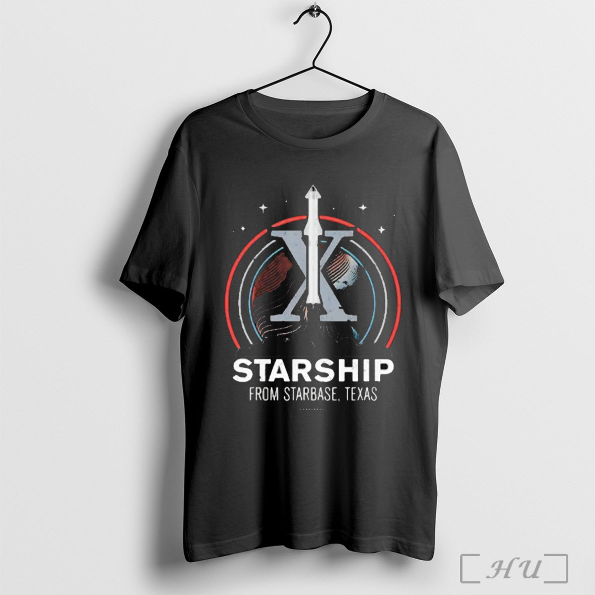 Starship From Starbase Texas X T Shirt
