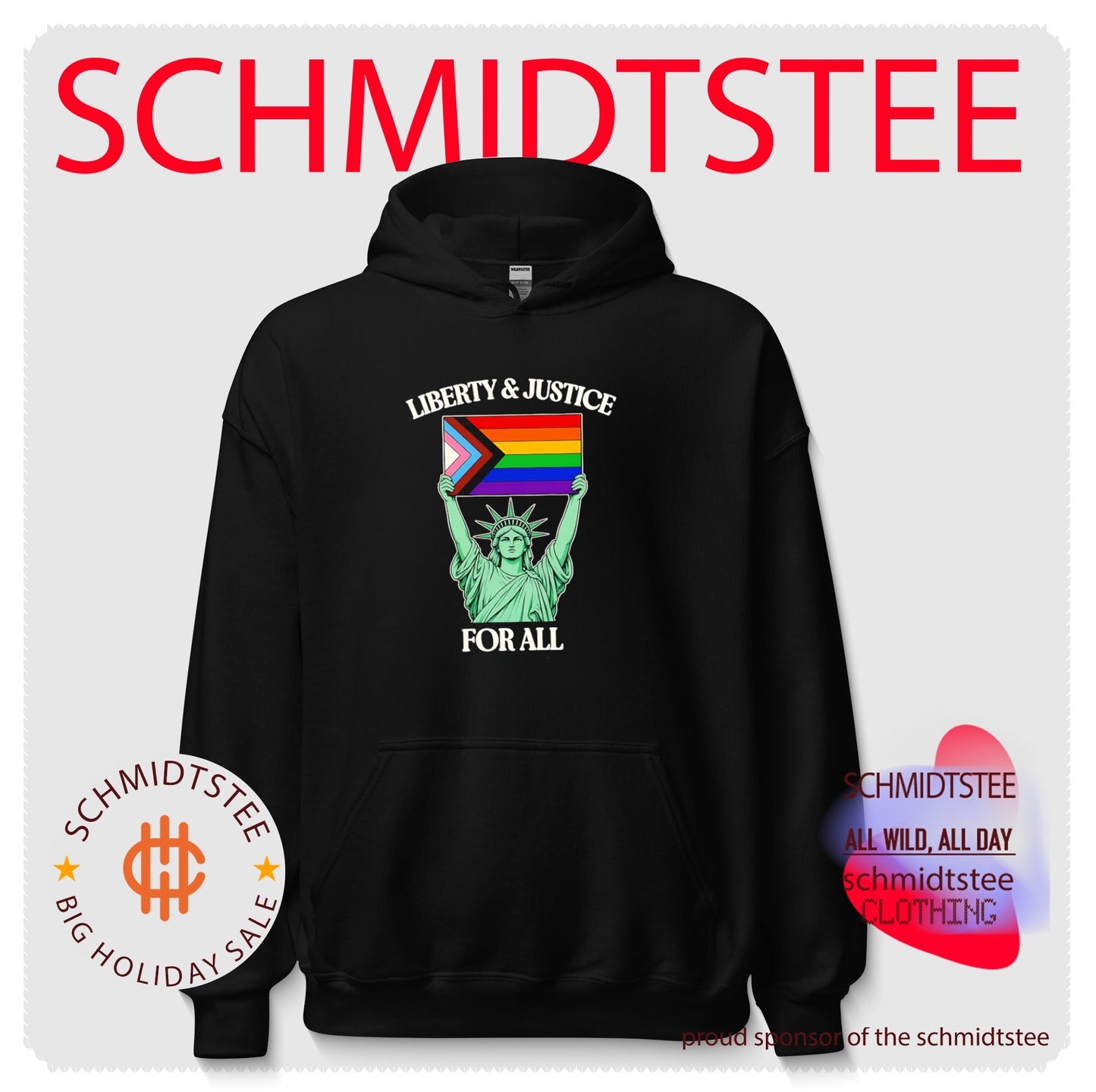 Statue of Liberty holding Progress Pride flag shirt
