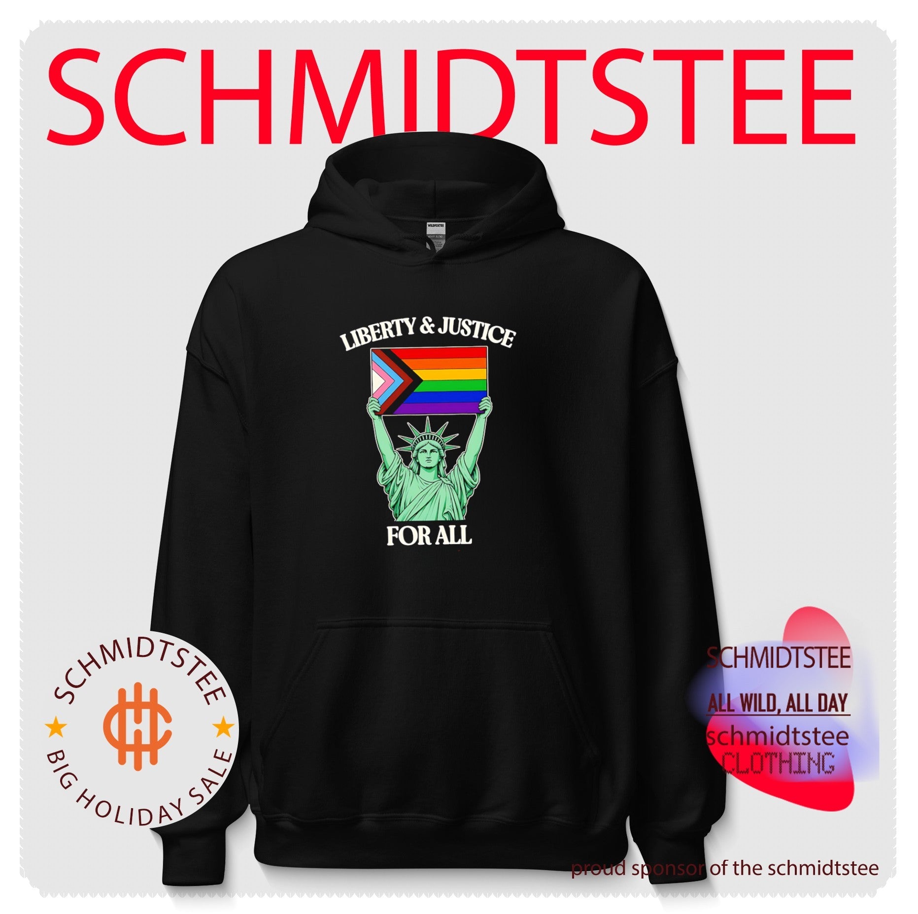 Statue of Liberty holding Progress Pride flag shirt