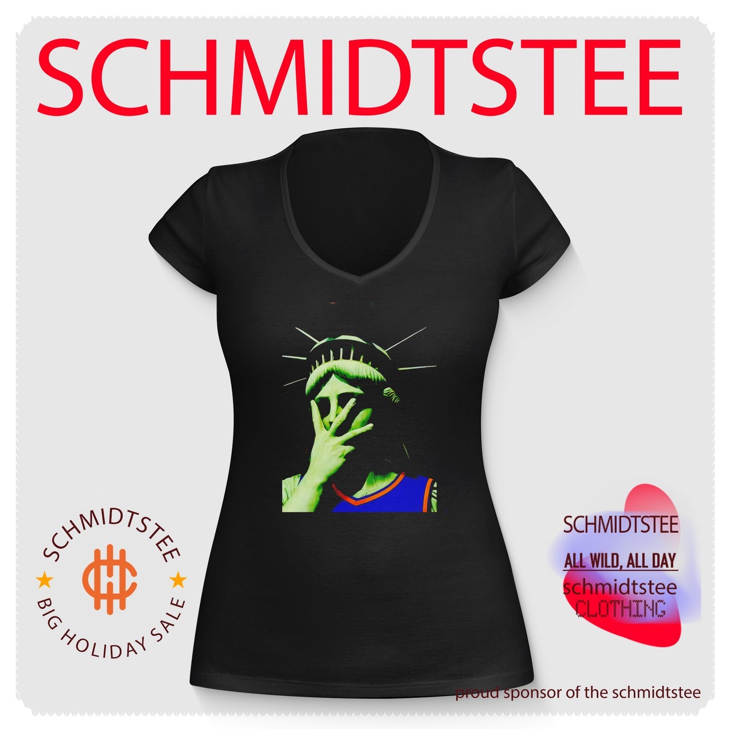 Statue of Liberty wearing New York Knicks jersey doing facepalm shirt