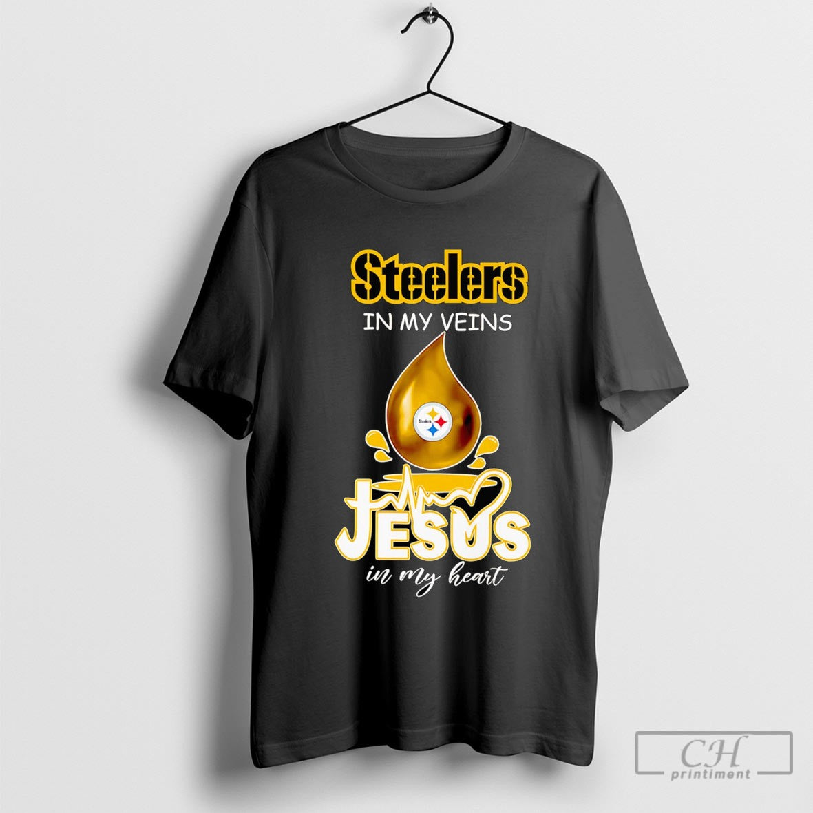 Steelers In My Veins Jesus In My Heart Drop Blood Shirt Sweater