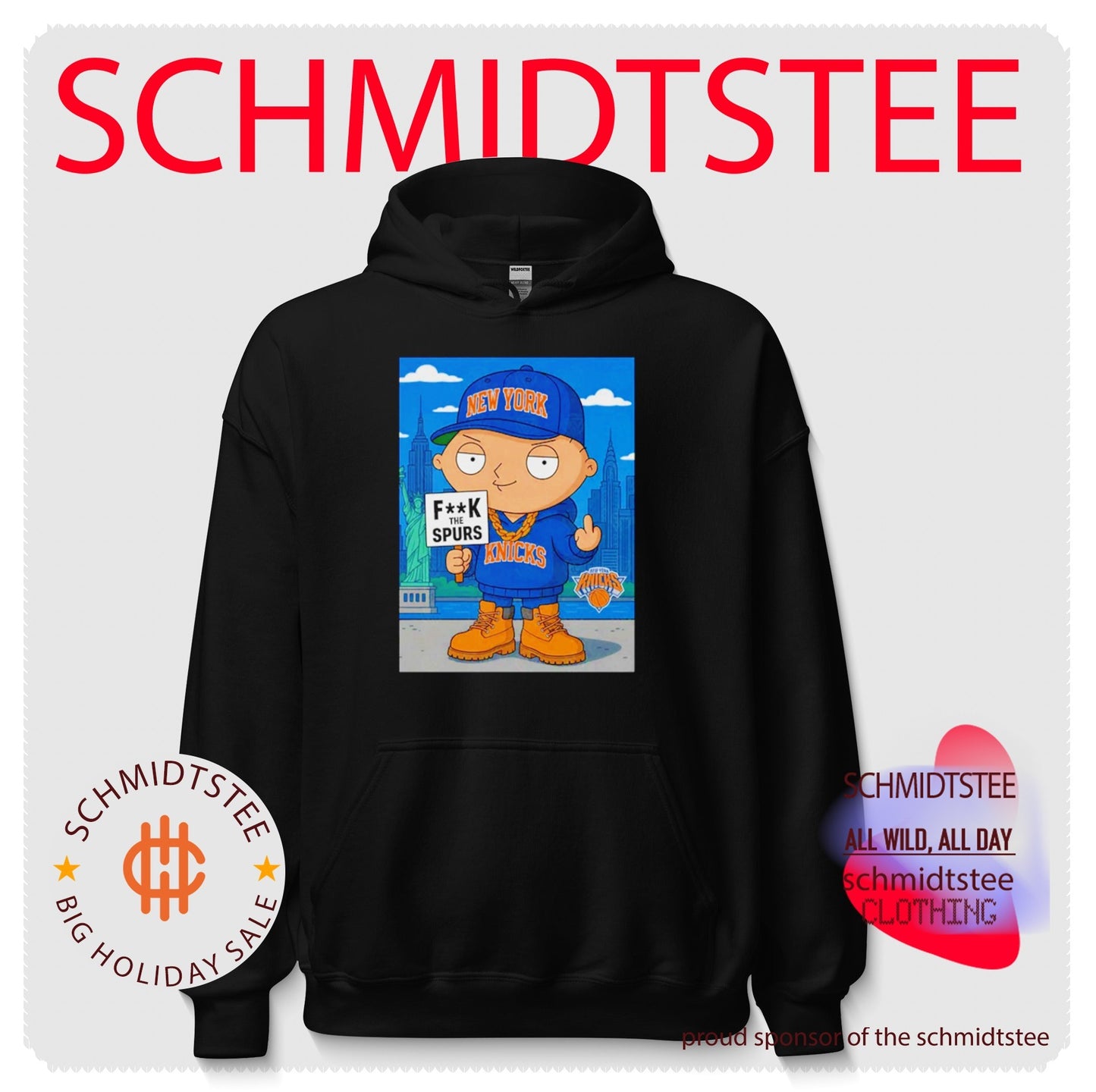 Stewie Griffin New York Knicks fuck the Spurs shirt