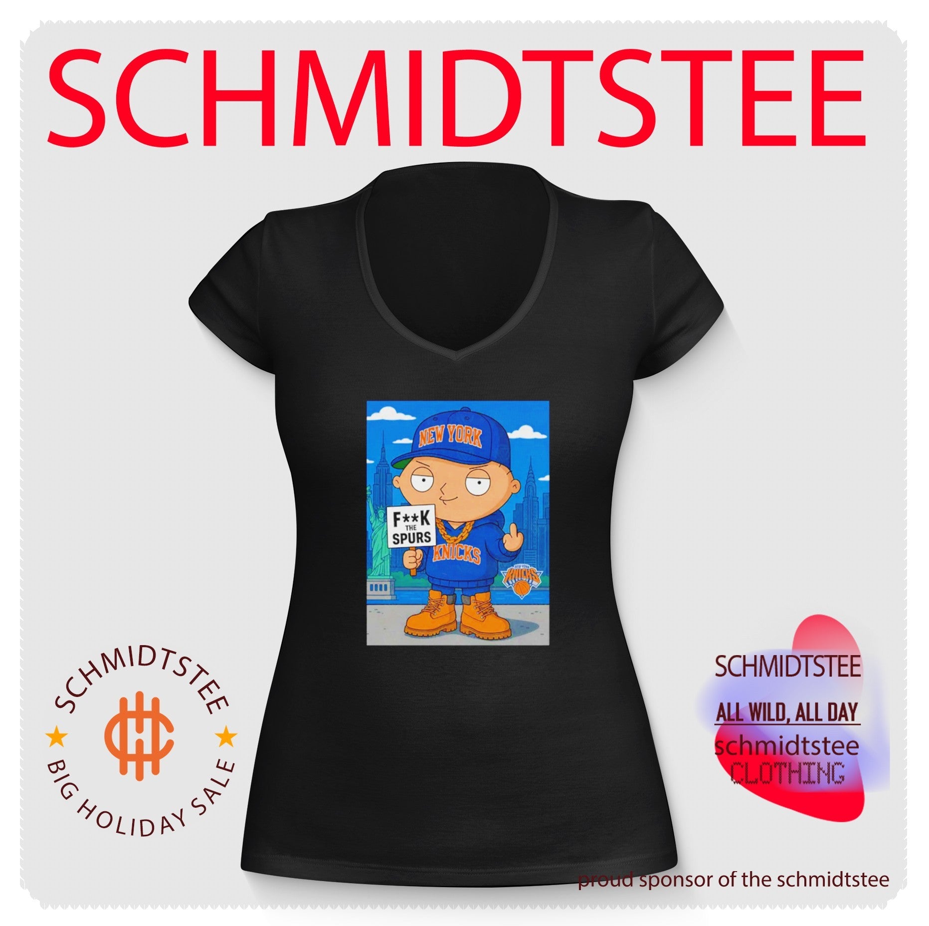 Stewie Griffin New York Knicks fuck the Spurs shirt