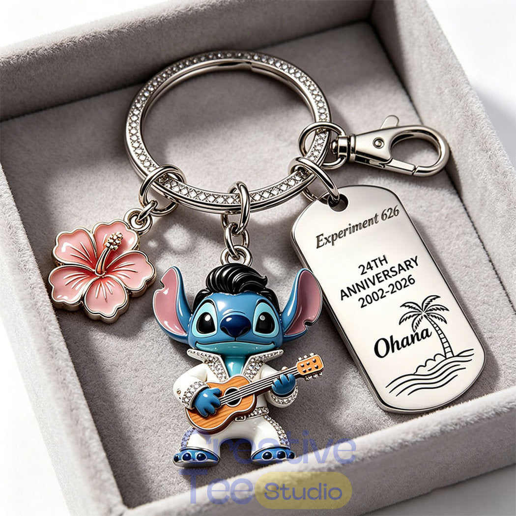 Stitch 24th Anniversary Collector Keychain