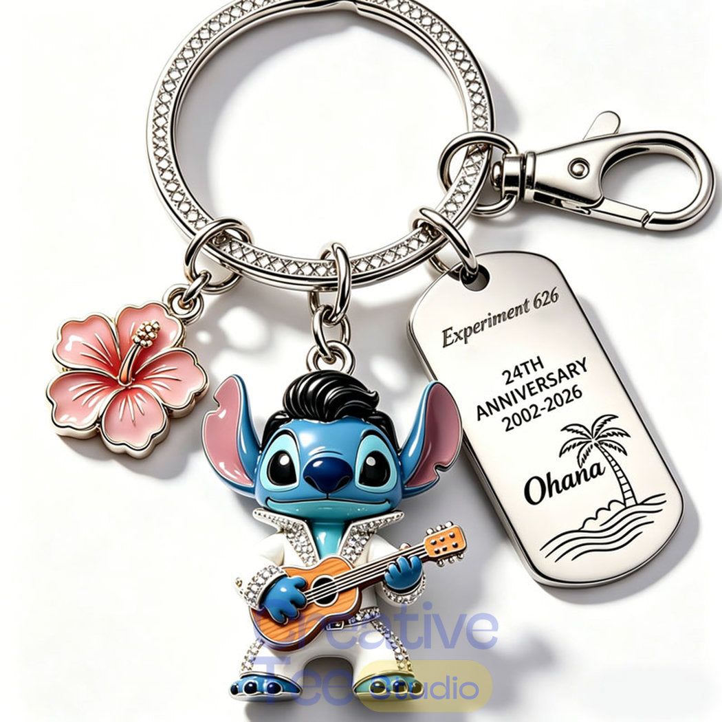 Stitch 24th Anniversary Collector Keychain