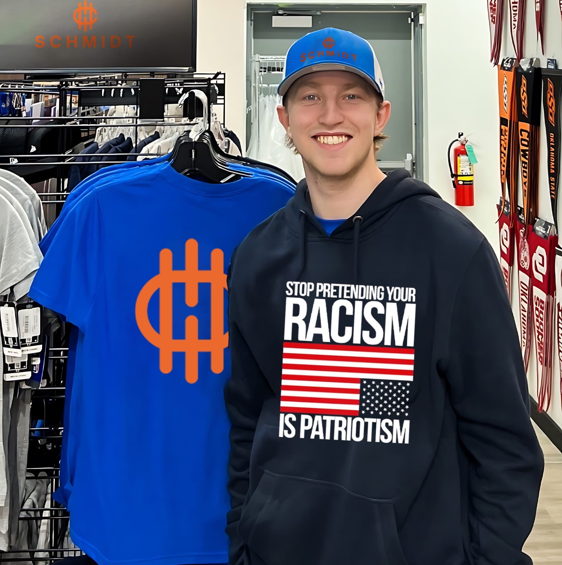 Stop pretending your racism is patriotism American flag shirt