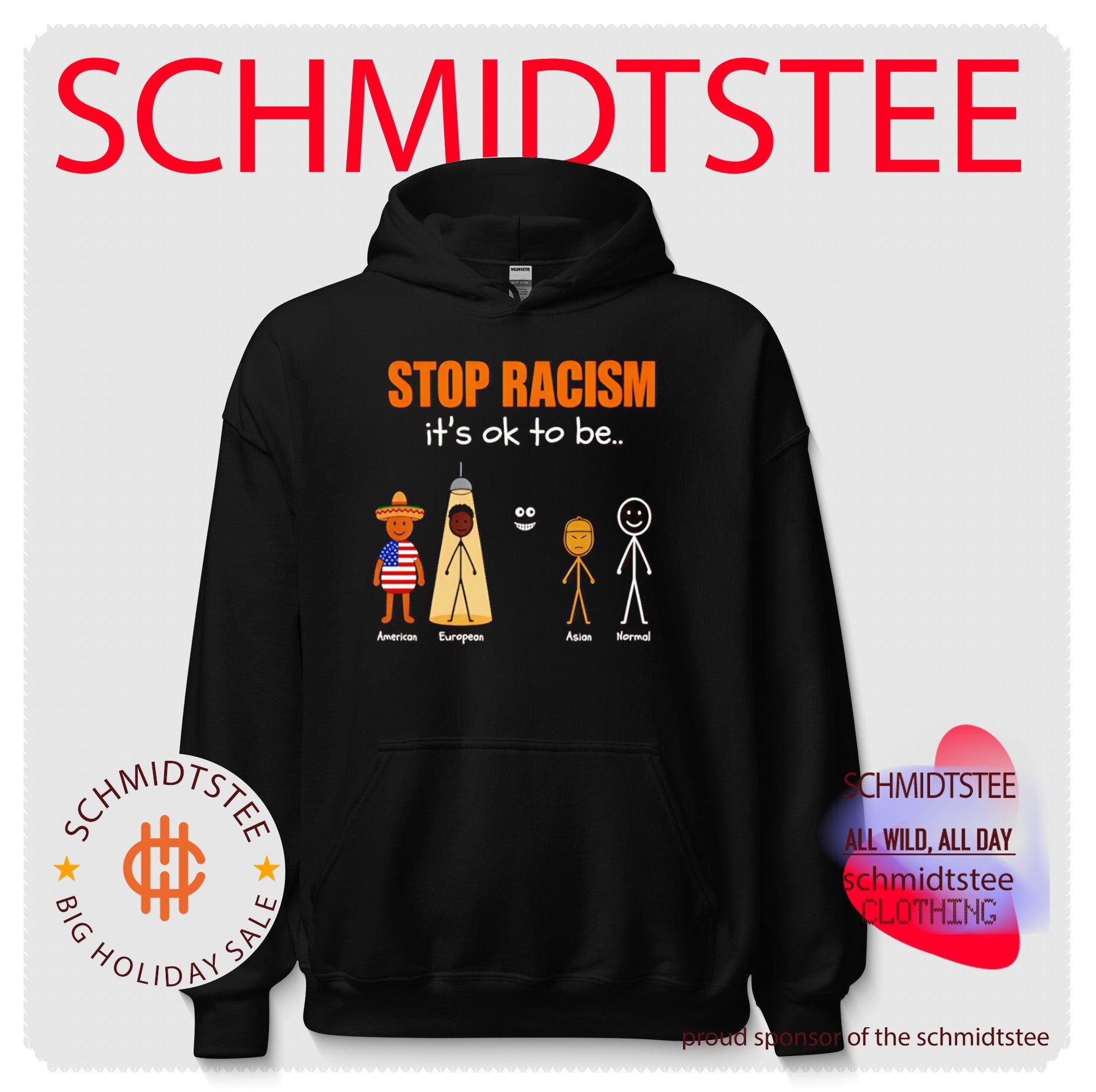 Stop racism it’s ok to be American European Asian Normal shirt