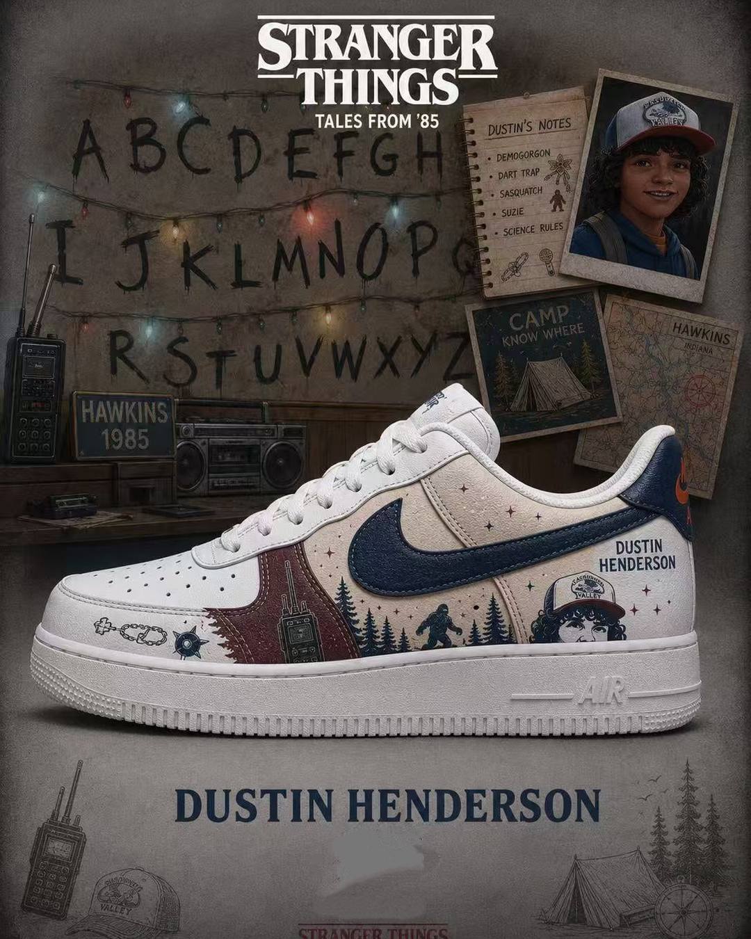 Stranger Things Dustin Henderson Special AF1 Shoes