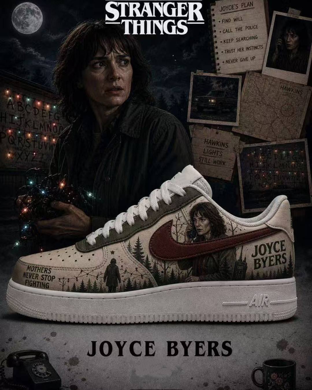 Stranger Things Joyce Byers Special AF1 Shoes