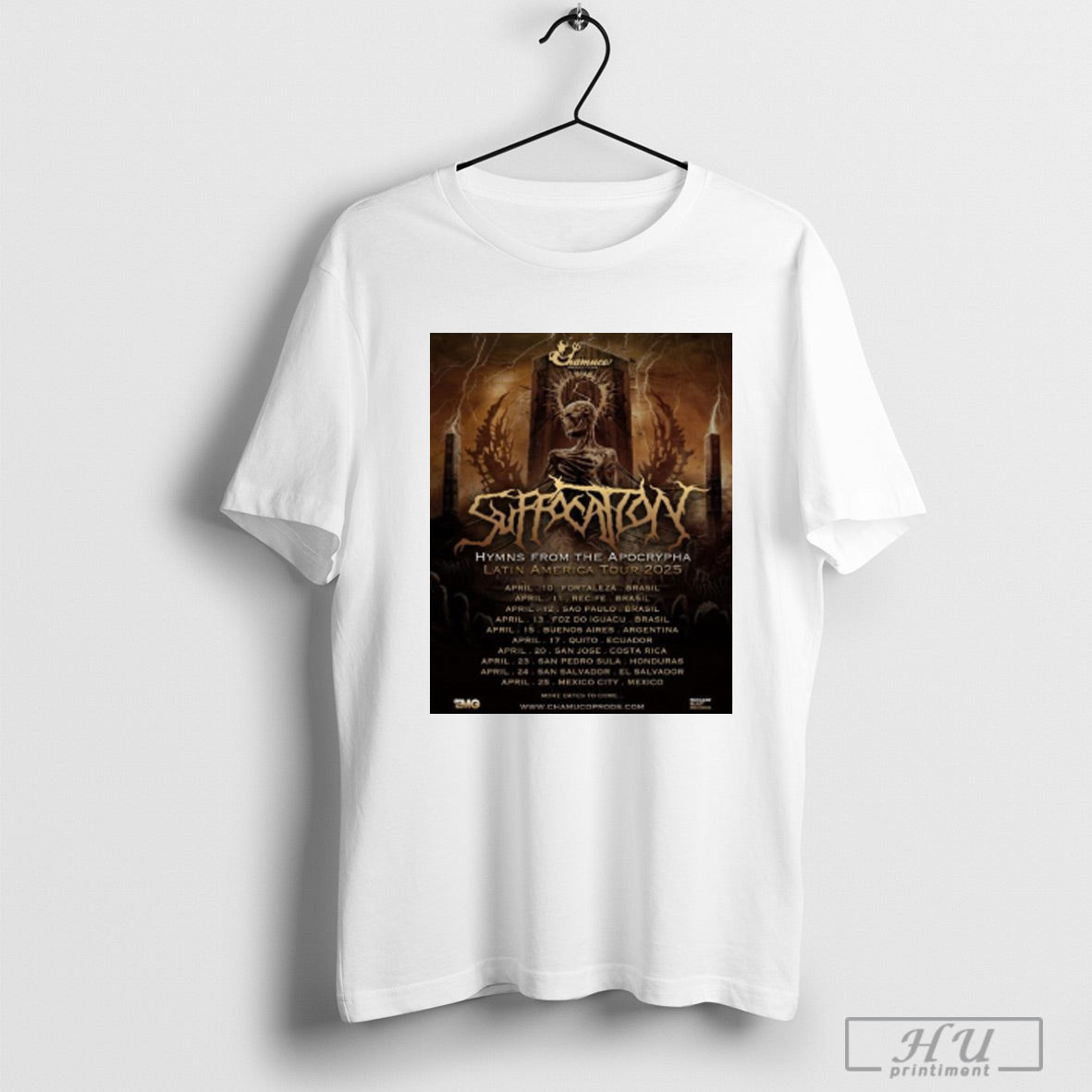 Suffocation Hymns From The Apocrypha Latin America Tour 2025 T Shirt
