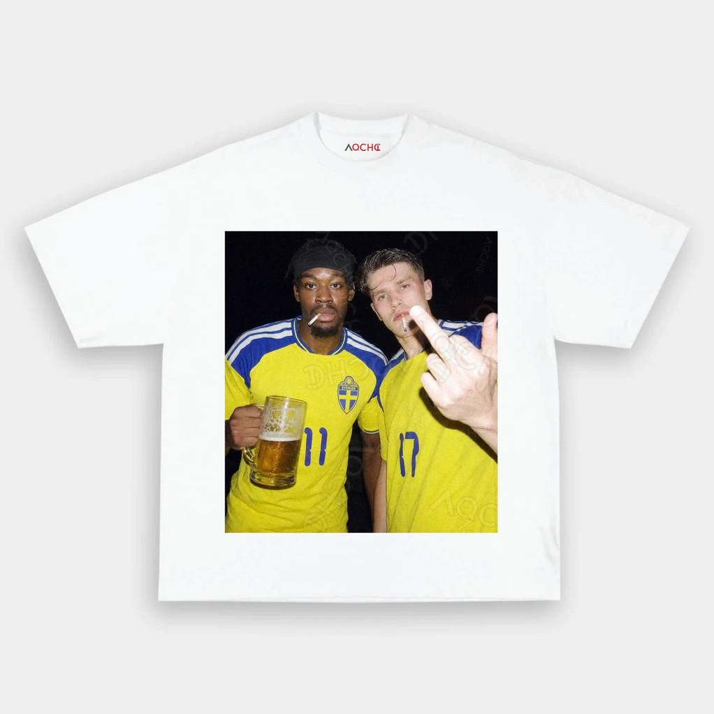 Sweden Off The Pitch Drunk Smoke Tee