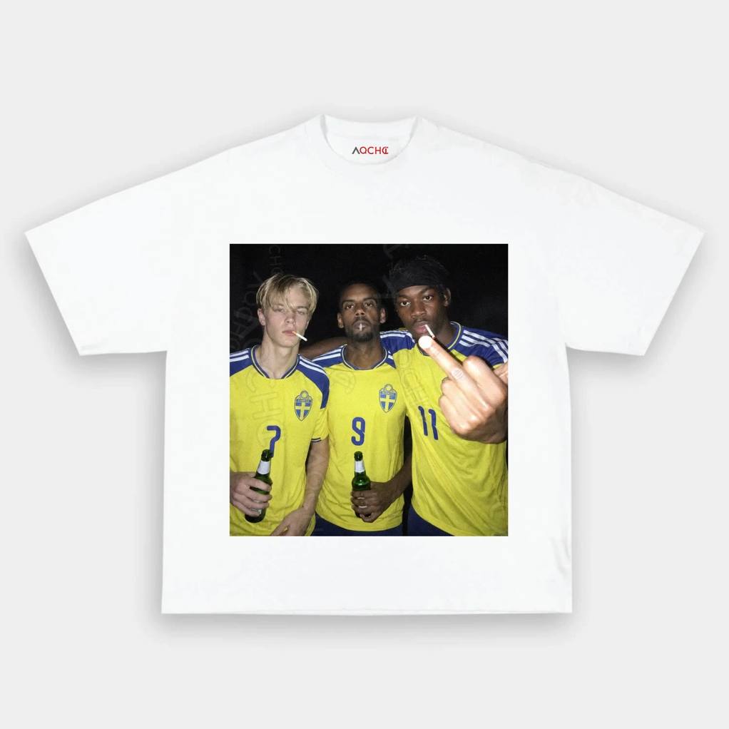 Swedish Party Legends Sweden After Dark Middle Finger Tee