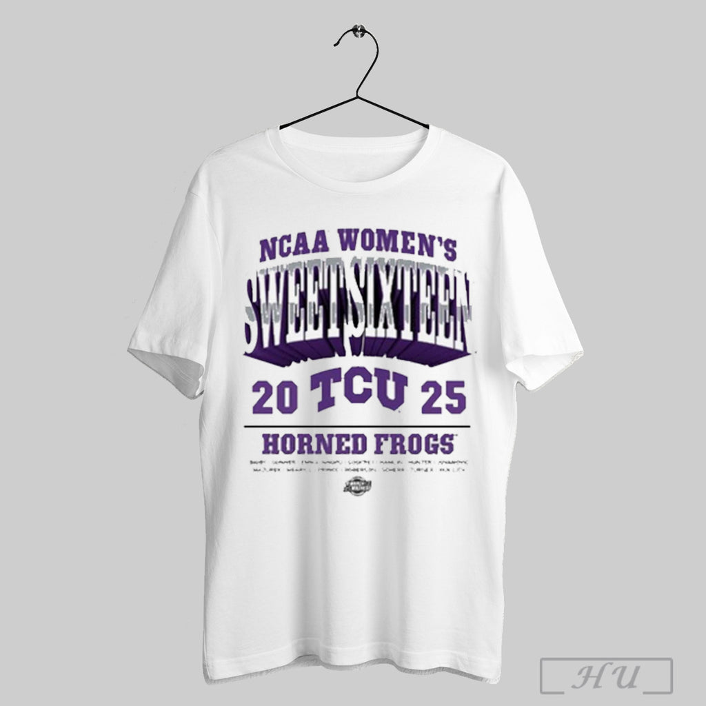 Tcu Horned Frogs Ncaa Womens Sweet Sixteen Streetwear 2025 T Shirt