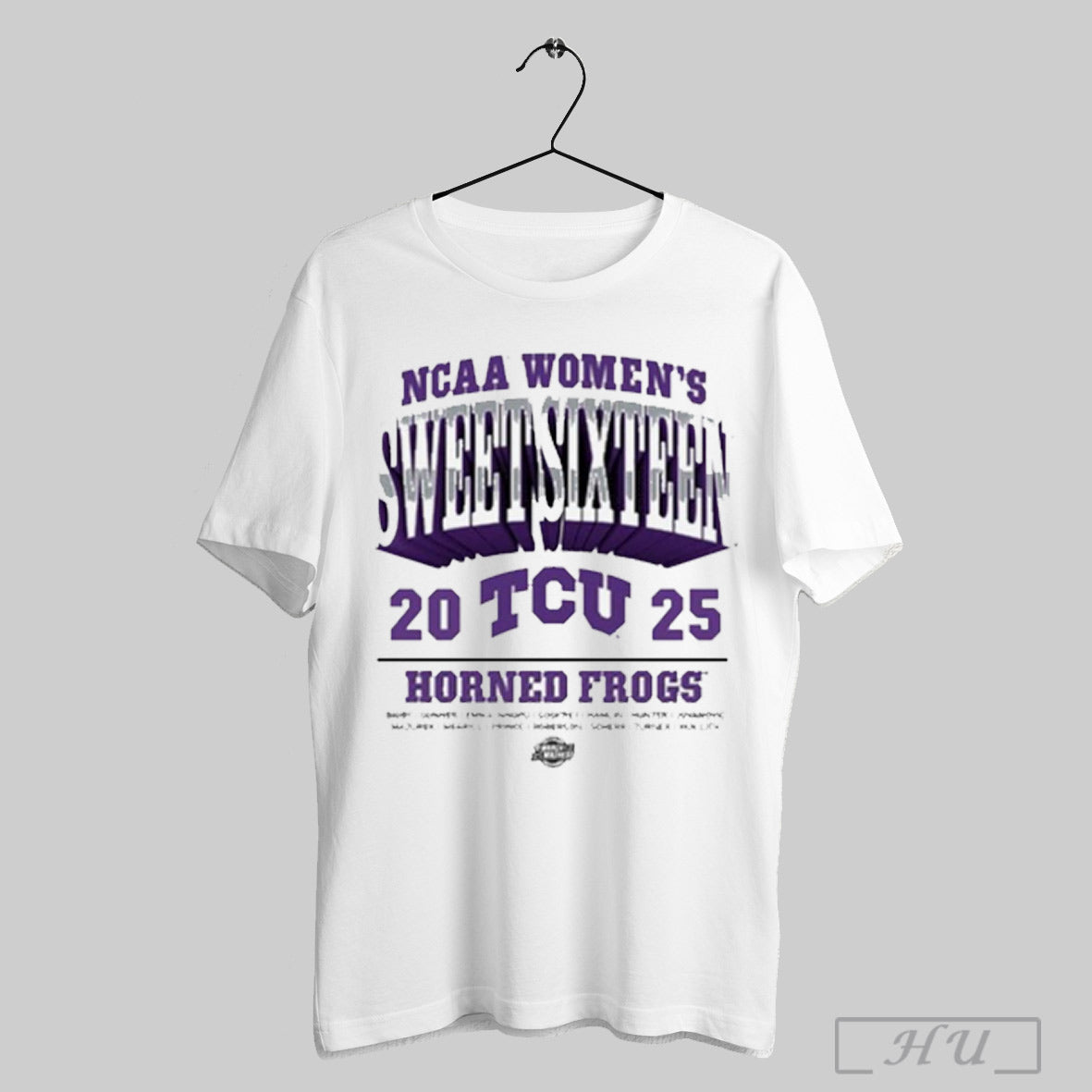Tcu Horned Frogs Ncaa Womens Sweet Sixteen Streetwear 2025 T Shirt