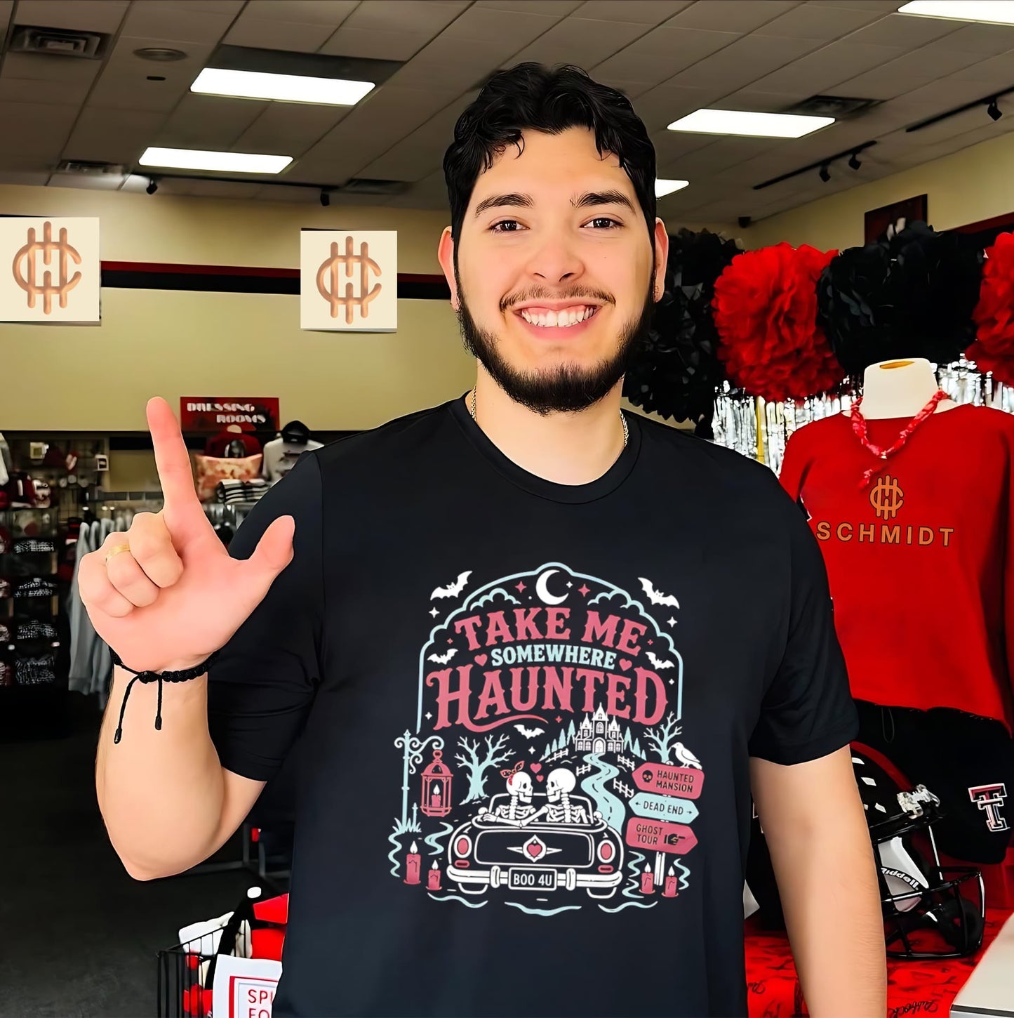Take me somewhere haunted haunted mansion dead end ghost tour shirt