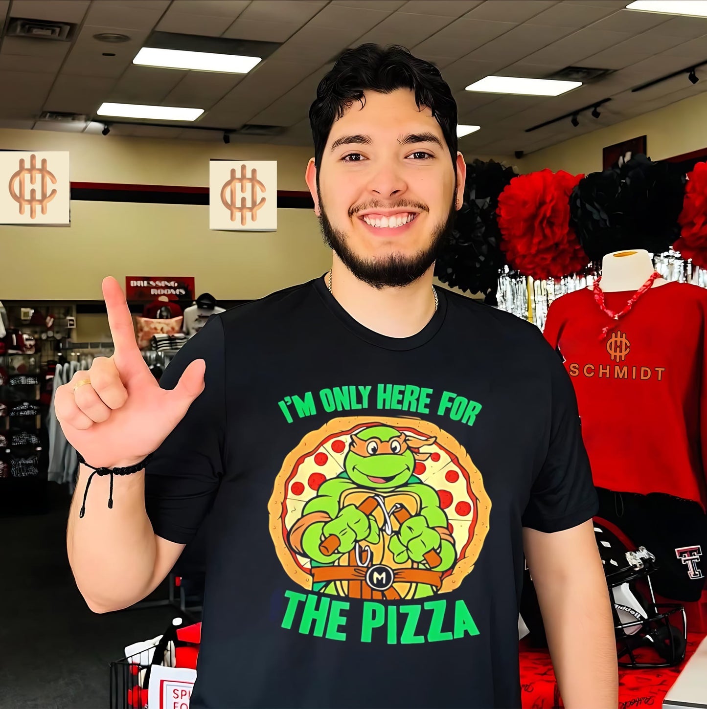 Teenage Mutant Ninja Turtles I’m only here for the pizza shirt