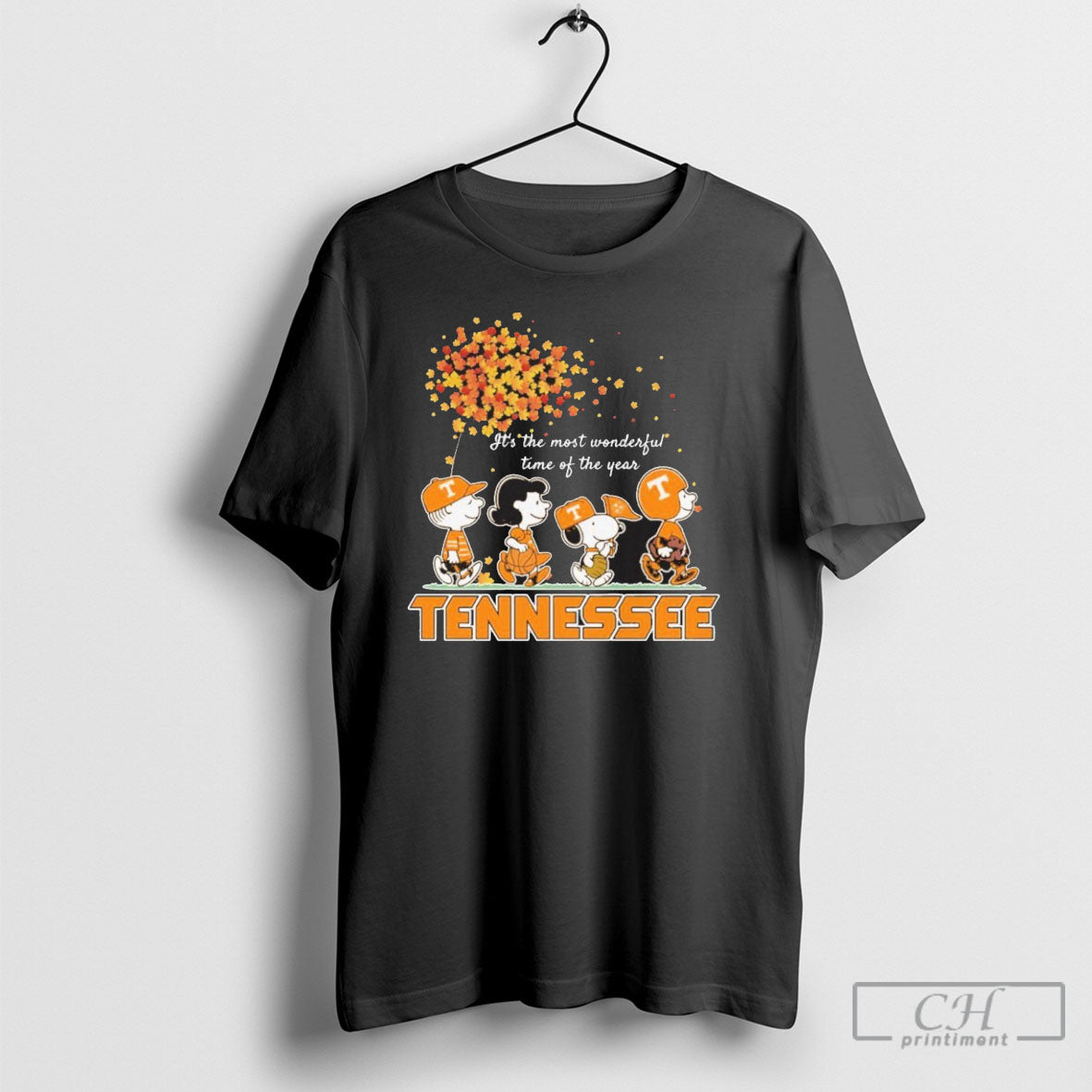 Tennessee Volunteers And Peanuts Characters Its The Most Wonderful Time Of The Year Shirt