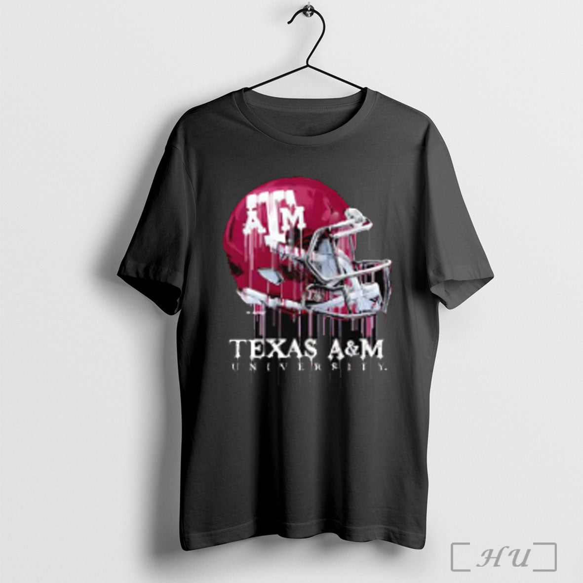 Texas Am Aggies Dripping Football Helmet T Shirt